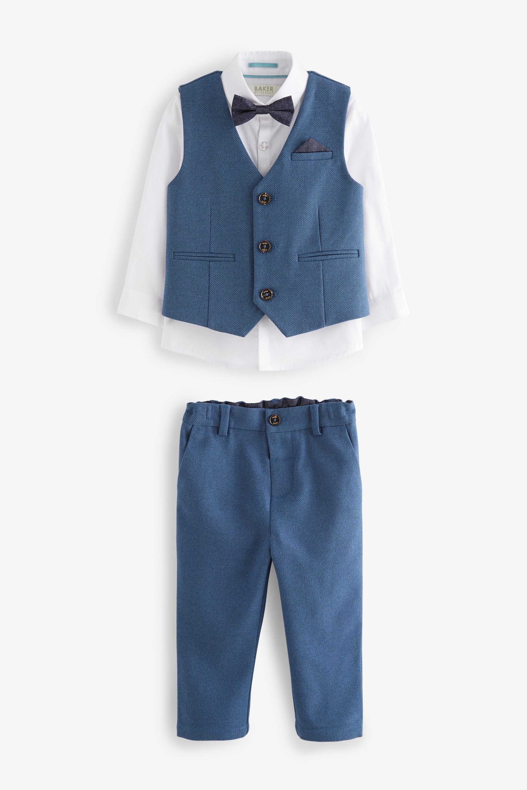 Baker by Ted Baker Waistcoat Shirt And Trousers Set