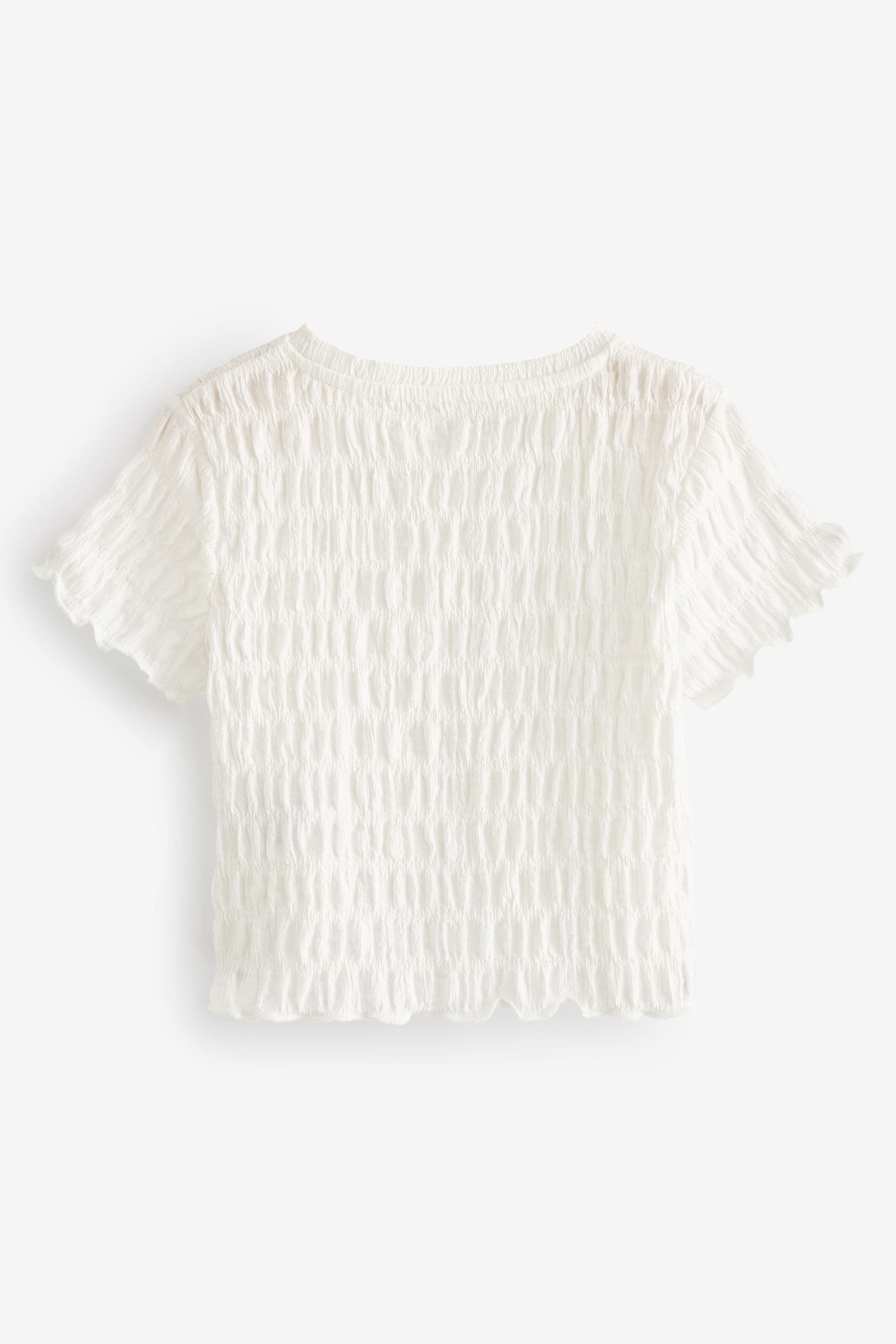 White Textured Top (3-16yrs)