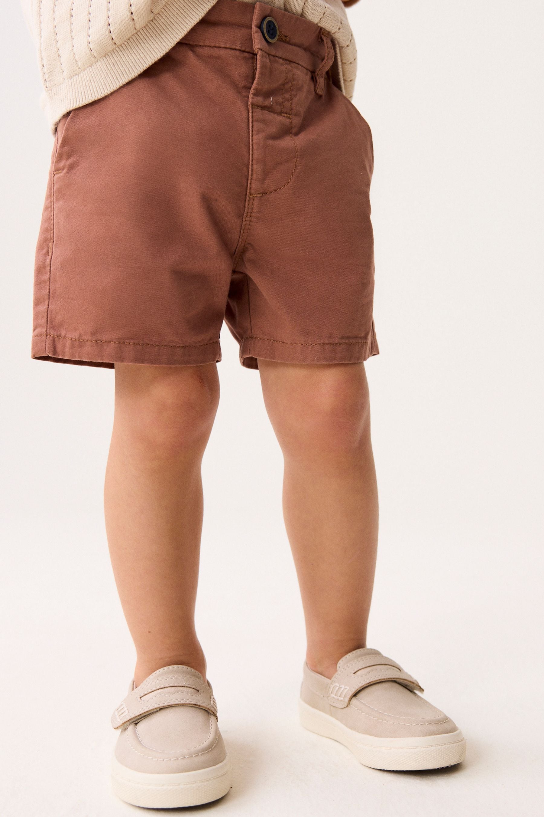 Rust Brown 100% Cotton Chinos Shorts (3mths-7yrs)