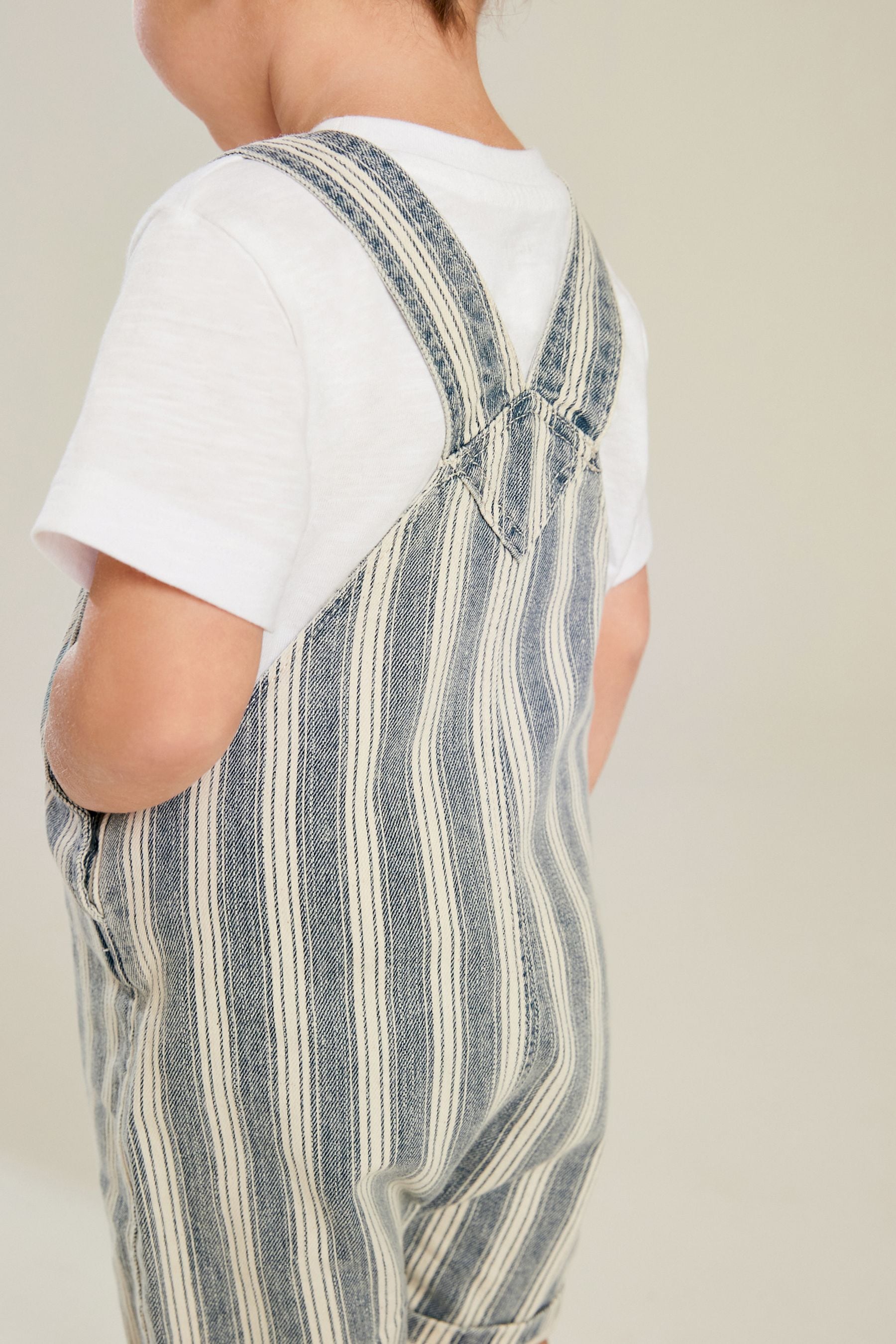 Stripe Denim Slouch Dungarees (3mths-7yrs)