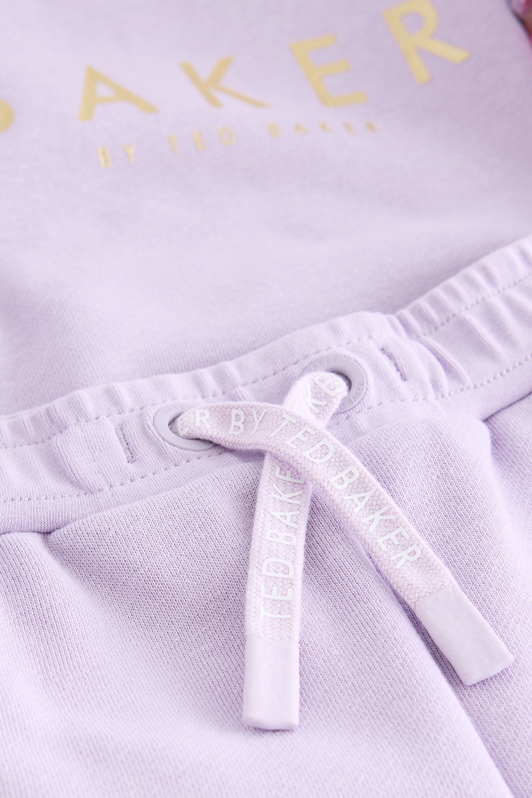 Lilac Purple Baker by Ted Baker Organza Sweater And Shorts Set