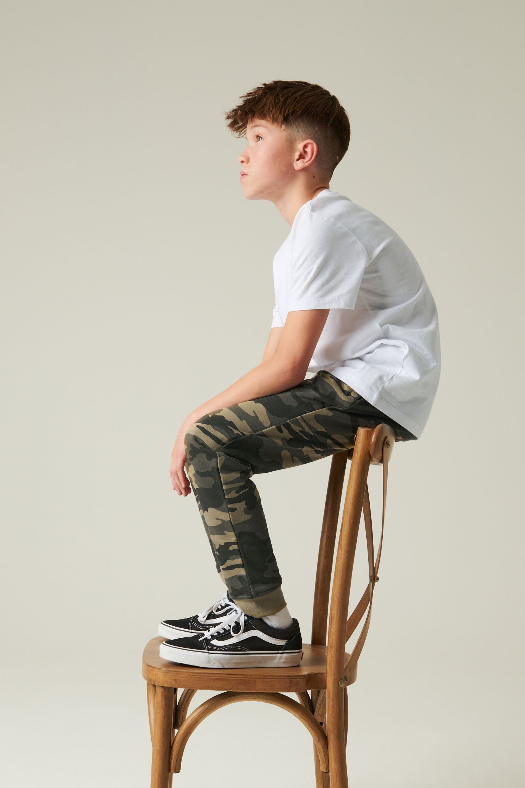 Green Camouflage Slim Fit Cuffed Joggers (3-16yrs)