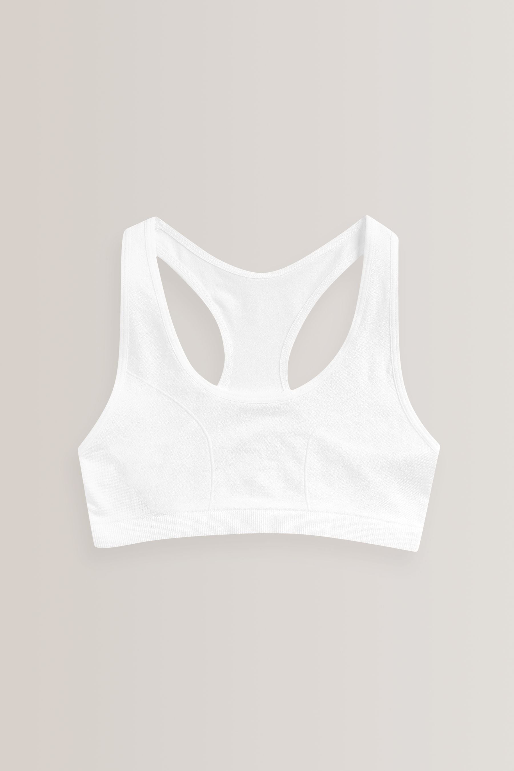 White 2 Pack Seamfree Racer Back Crop Top (7-16yrs)