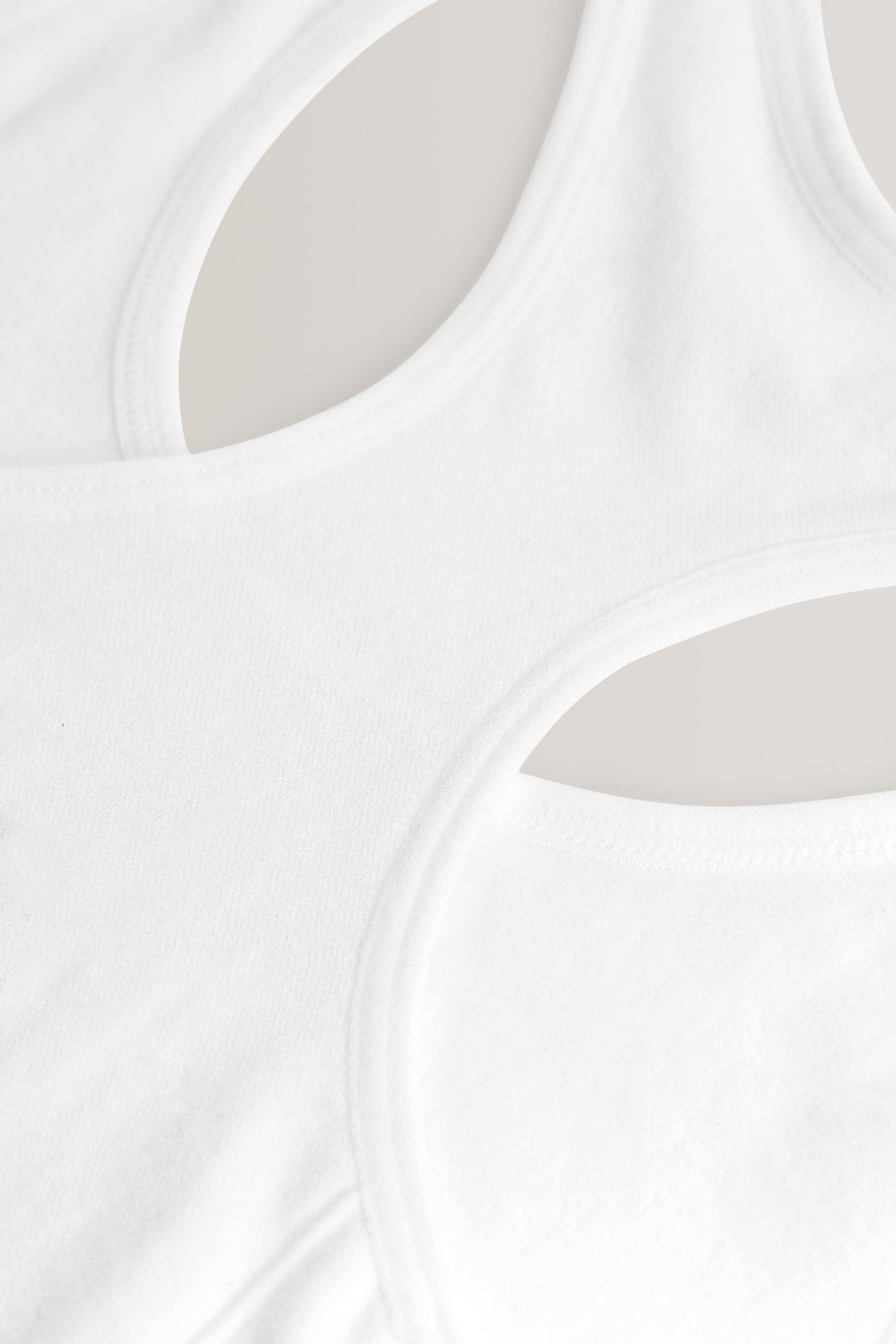 White 2 Pack Seamfree Racer Back Crop Top (7-16yrs)