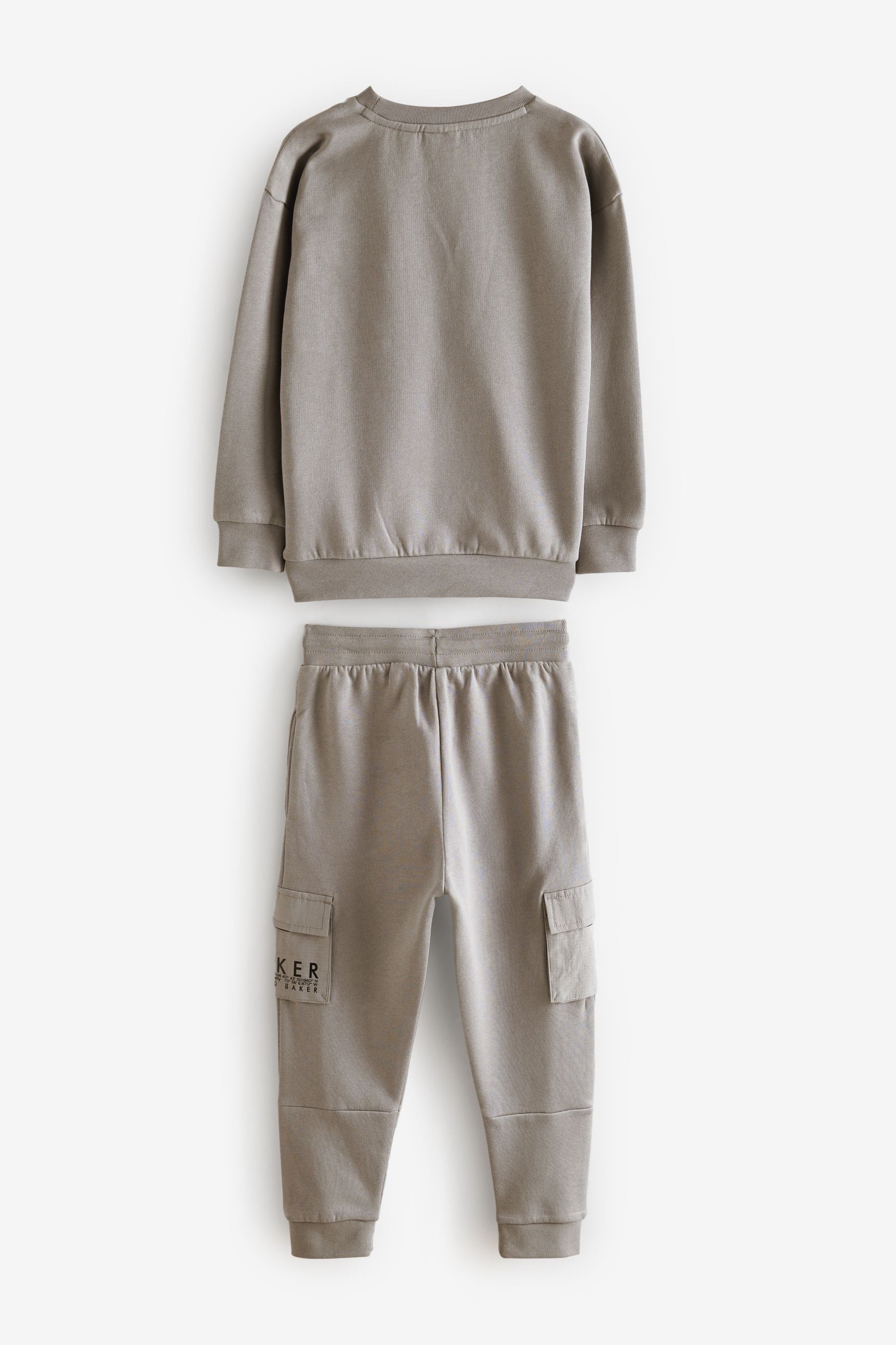 Baker by Ted Baker Grey 100% Cotton Sweatshirt And Joggers Set