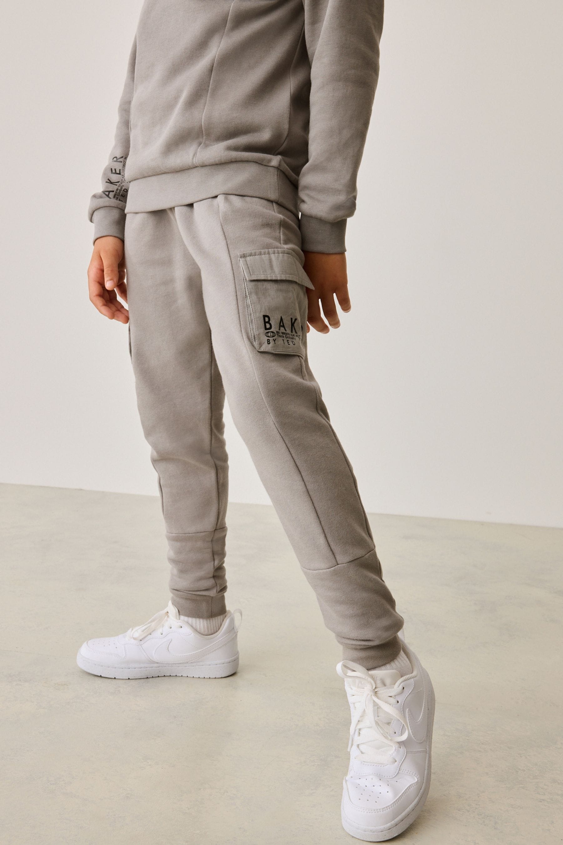 Baker by Ted Baker Grey 100% Cotton Sweatshirt And Joggers Set