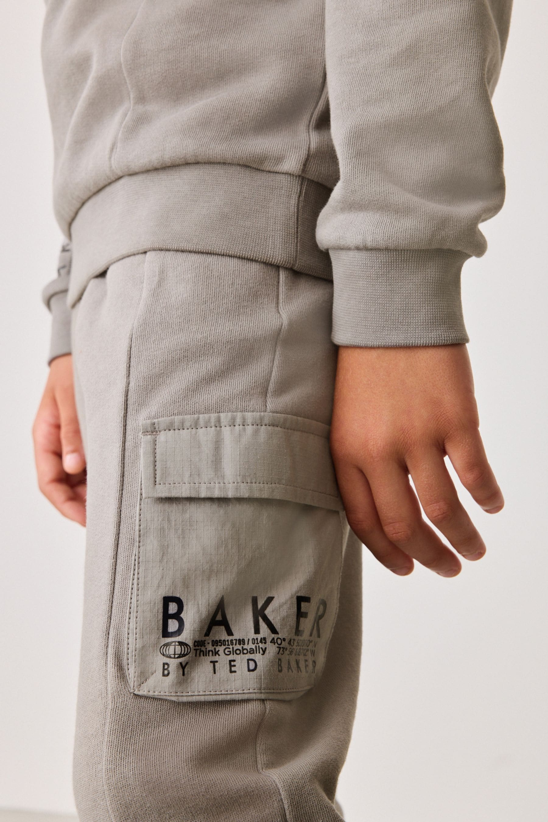 Baker by Ted Baker Grey 100% Cotton Sweatshirt And Joggers Set