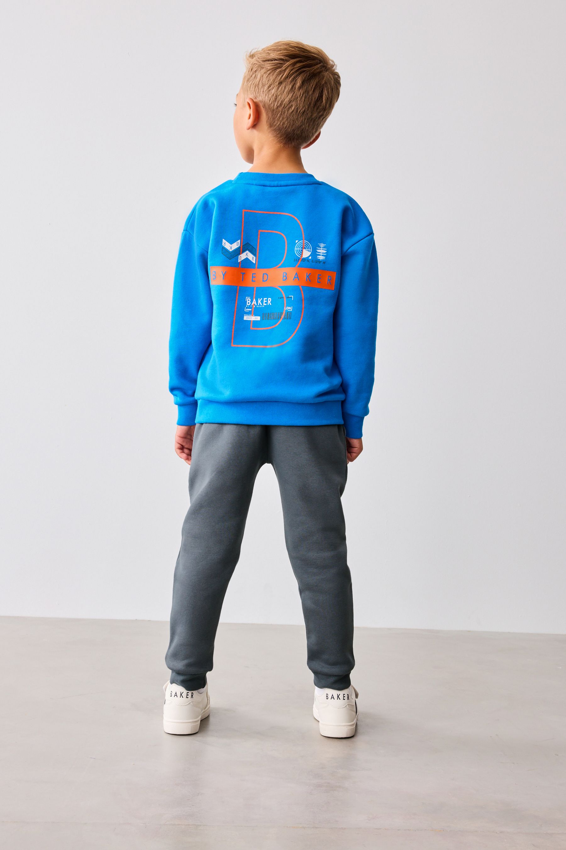 Baker by Ted Baker Blue Graphic Sweater and Joggers Set