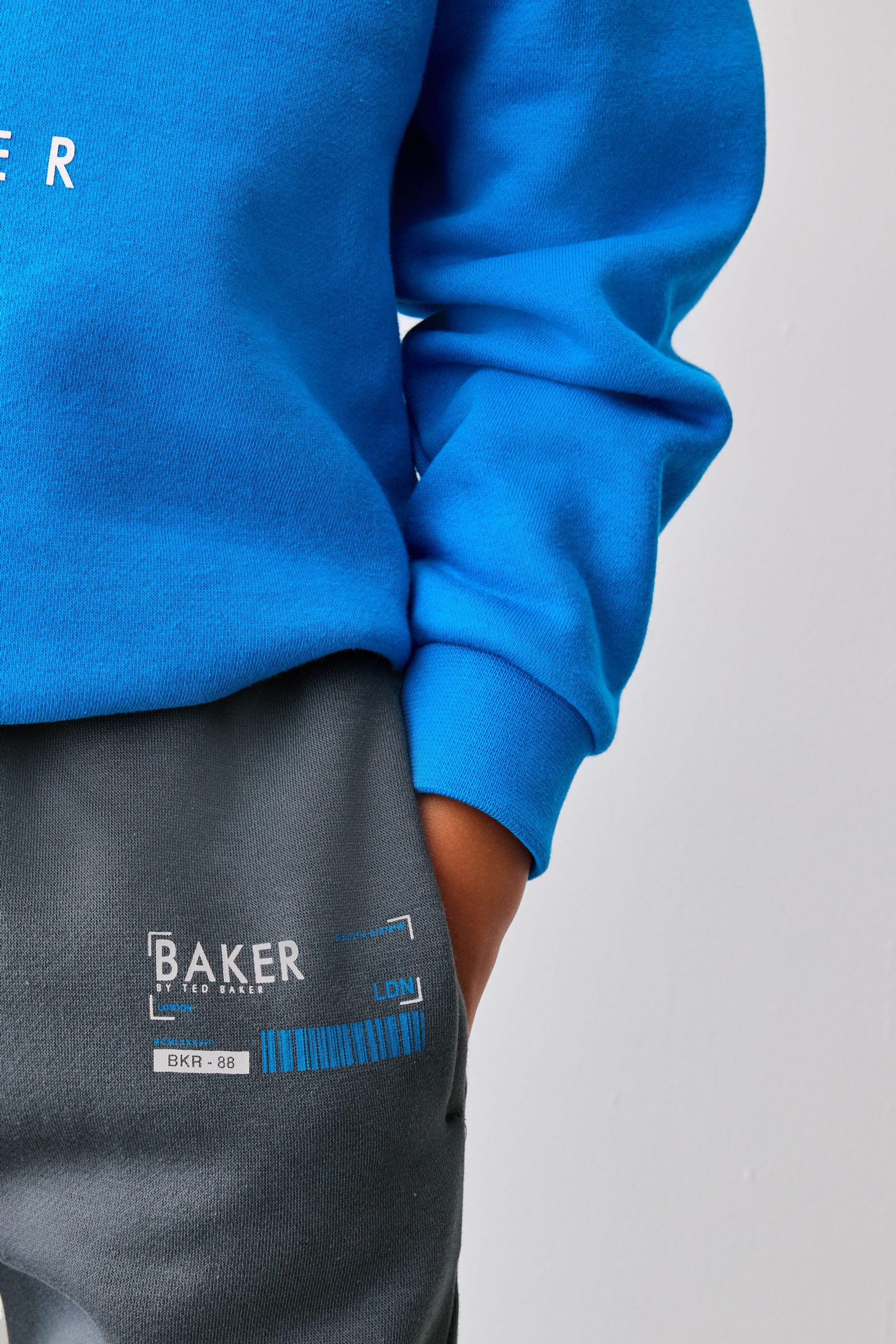 Baker by Ted Baker Blue Graphic Sweater and Joggers Set