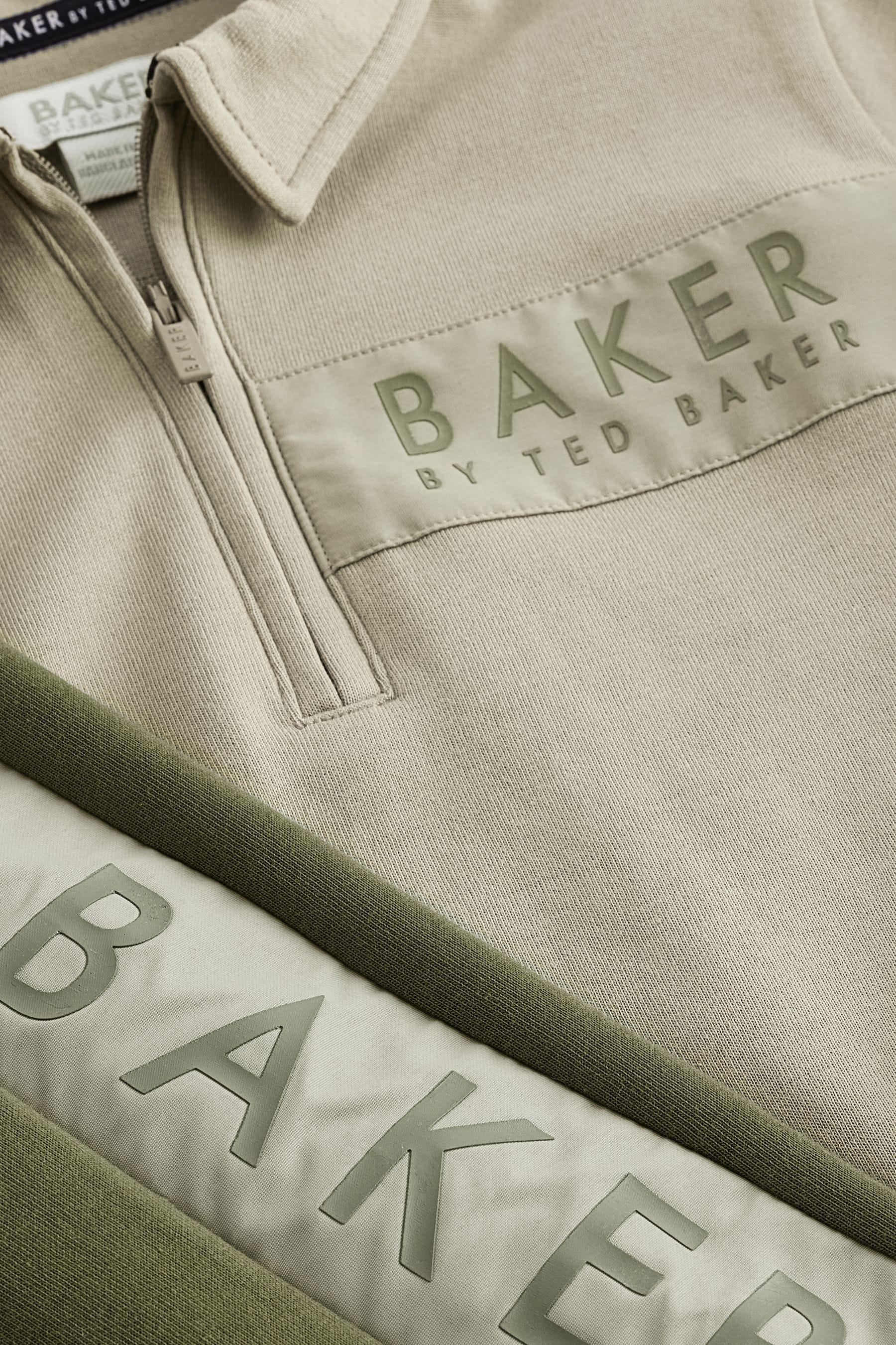 Baker by Ted Baker Khaki Green Polo Shirt and Joggers Set