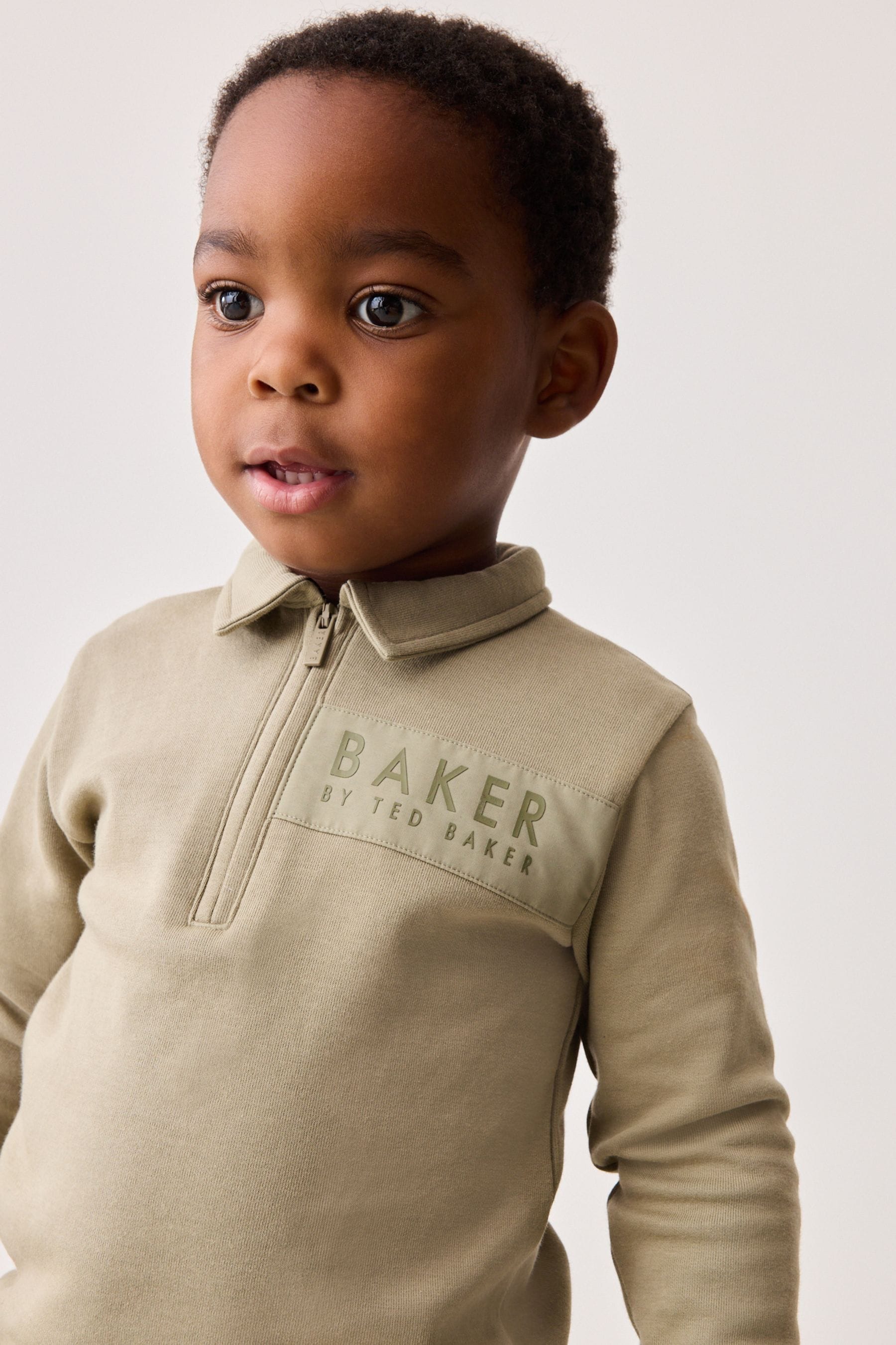 Baker by Ted Baker Khaki Green Polo Shirt and Joggers Set