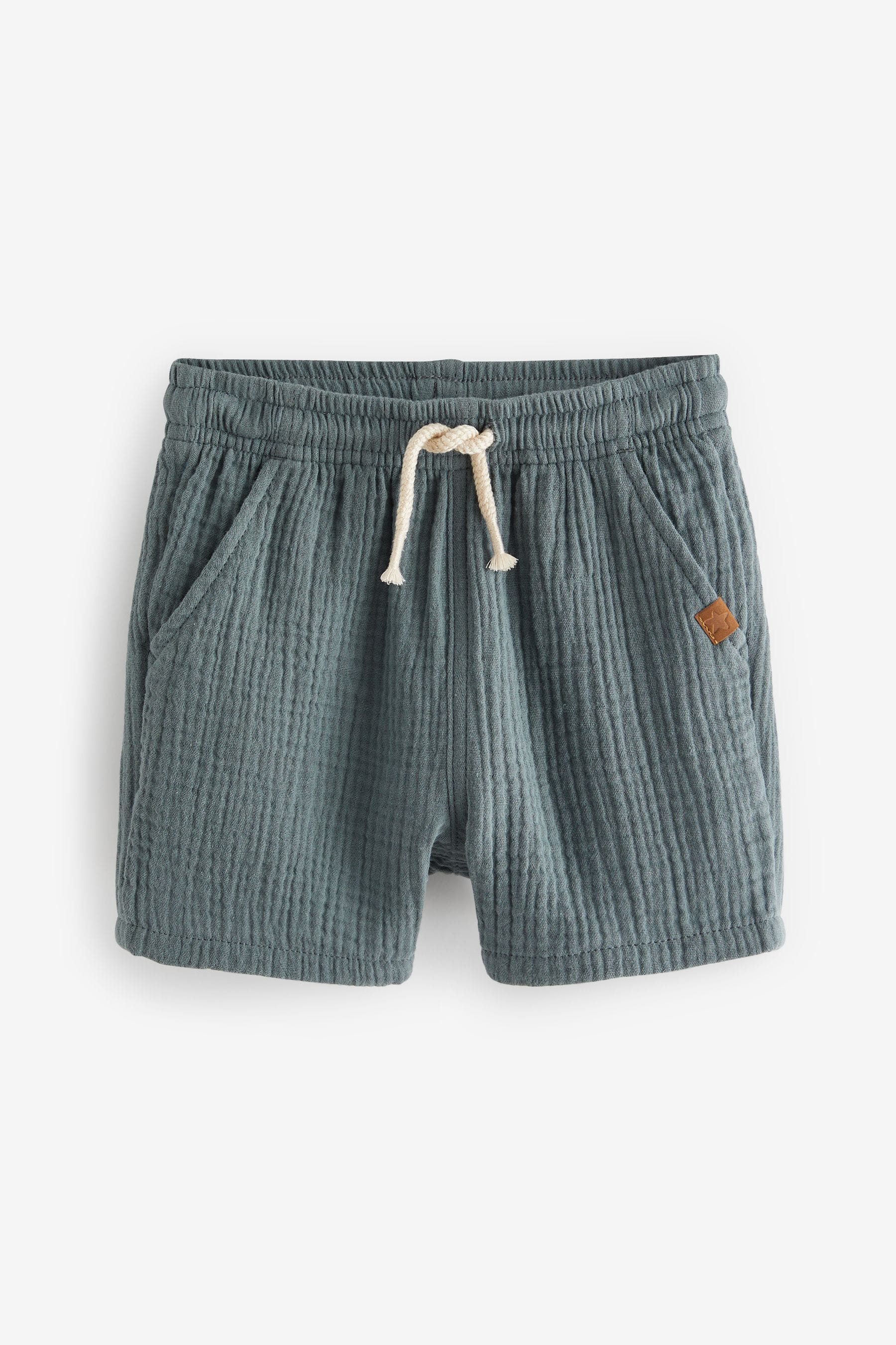 Blue Soft Textured 100% Cotton Shorts (3mths-7yrs)