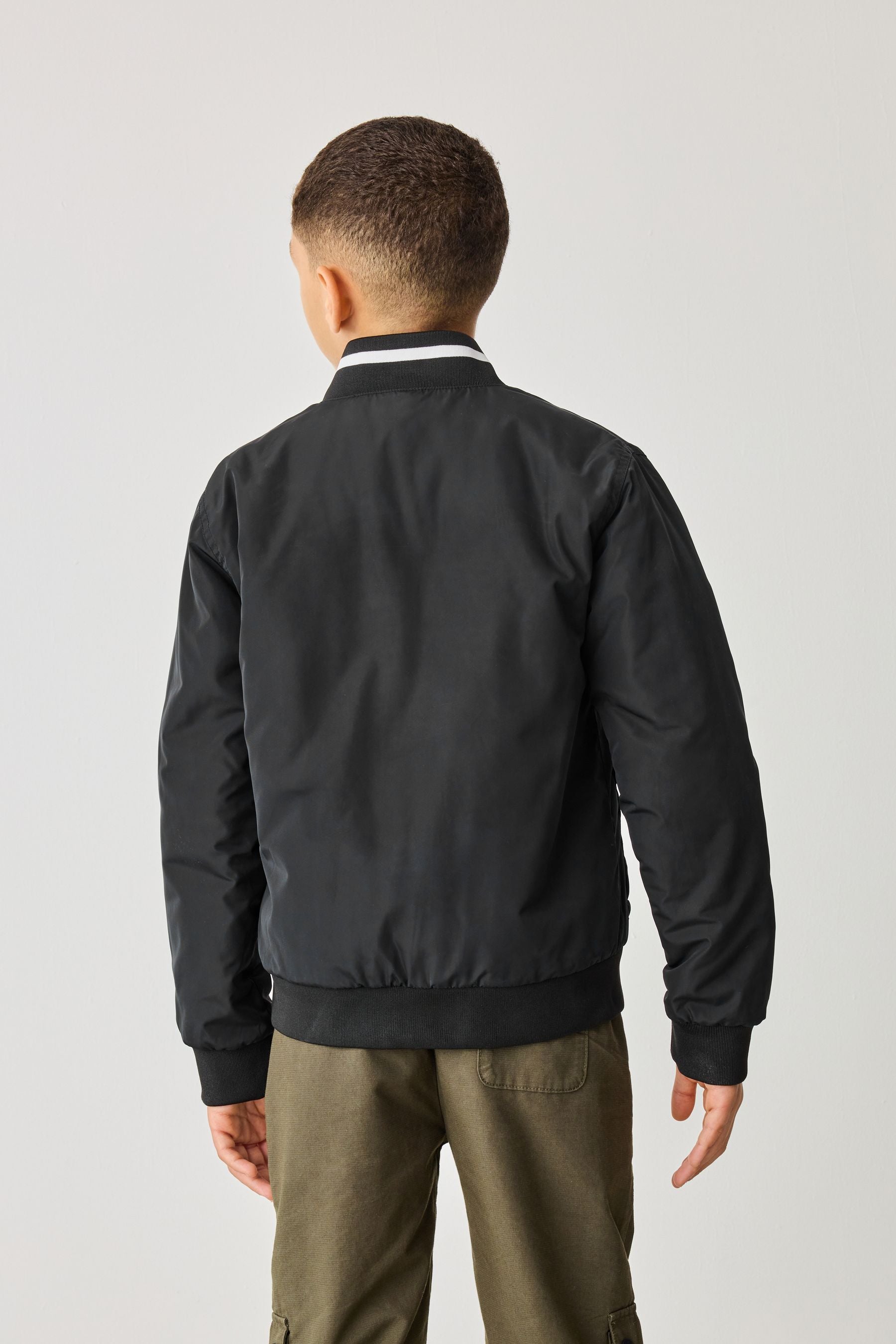 Baker by Ted Baker Nylon Bomber Black Jacket