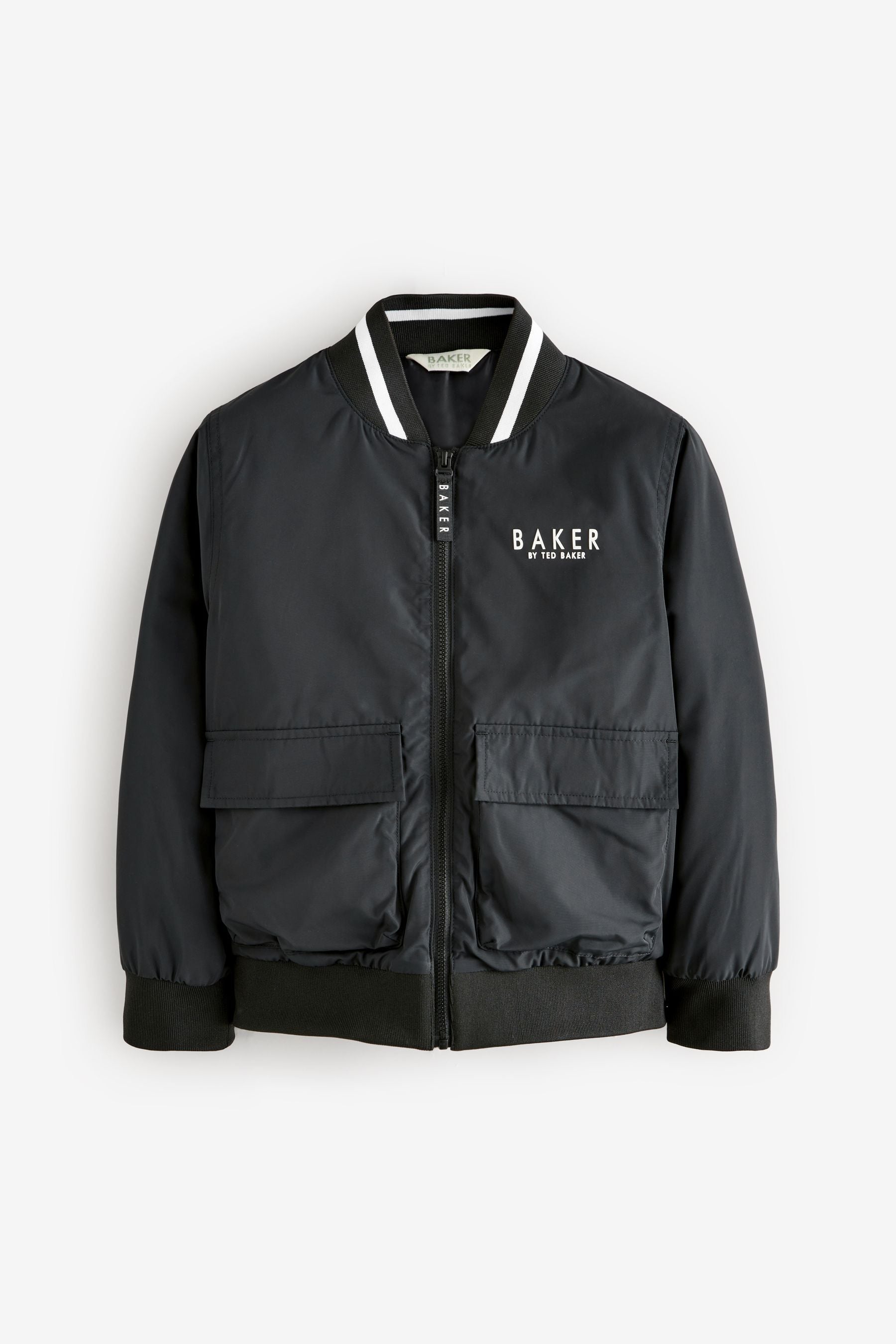 Baker by Ted Baker Nylon Bomber Black Jacket