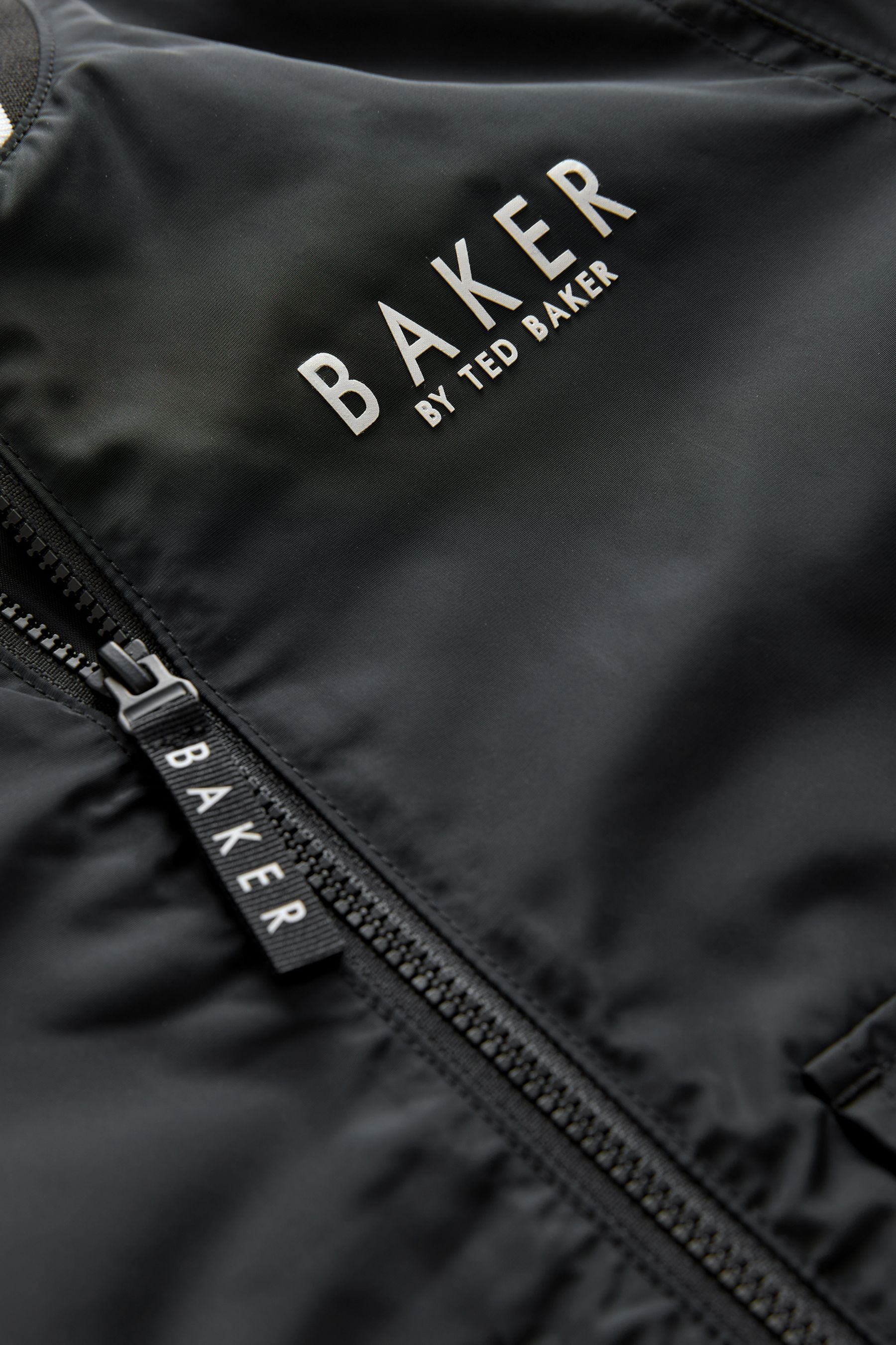 Baker by Ted Baker Nylon Bomber Black Jacket