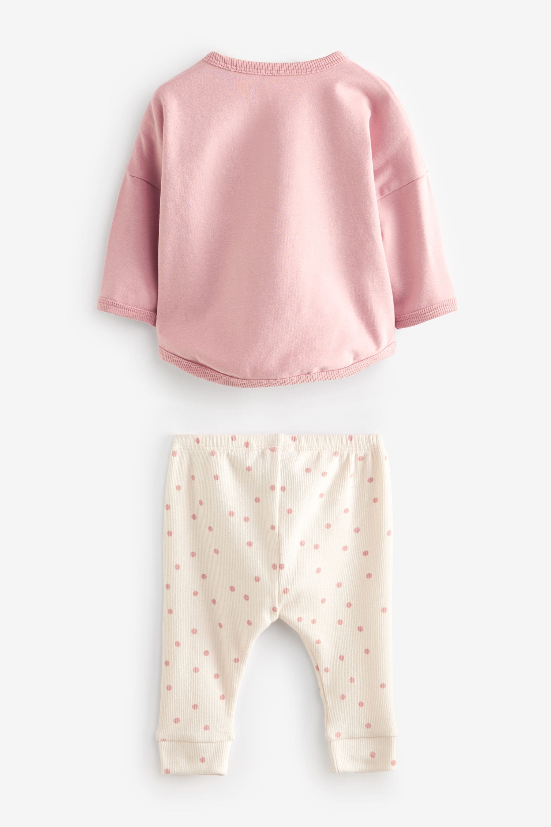 Pink Panda Baby Top And Leggings Set