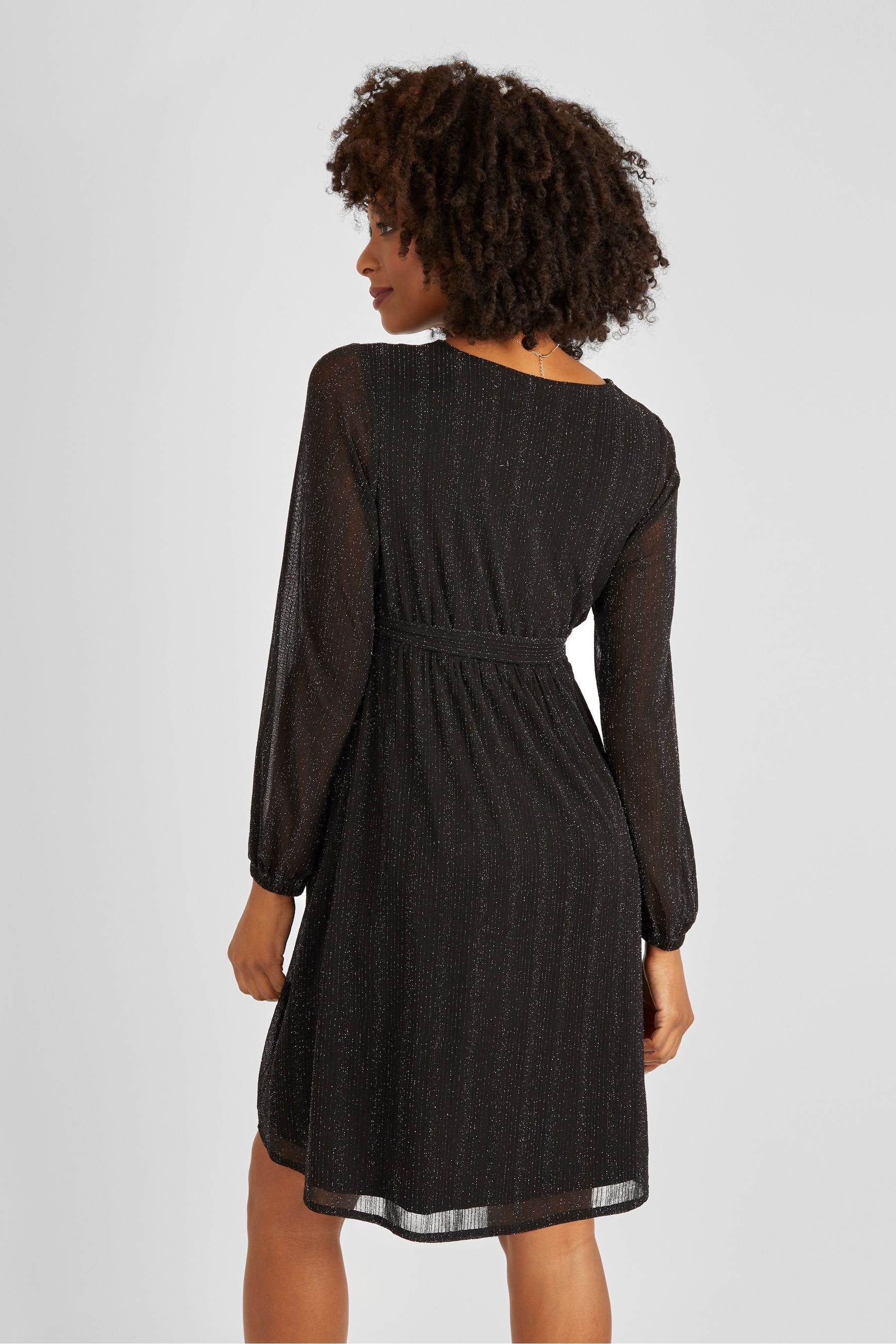 Black JoJo Maman Bébé Sparkle Mini Maternity Dress