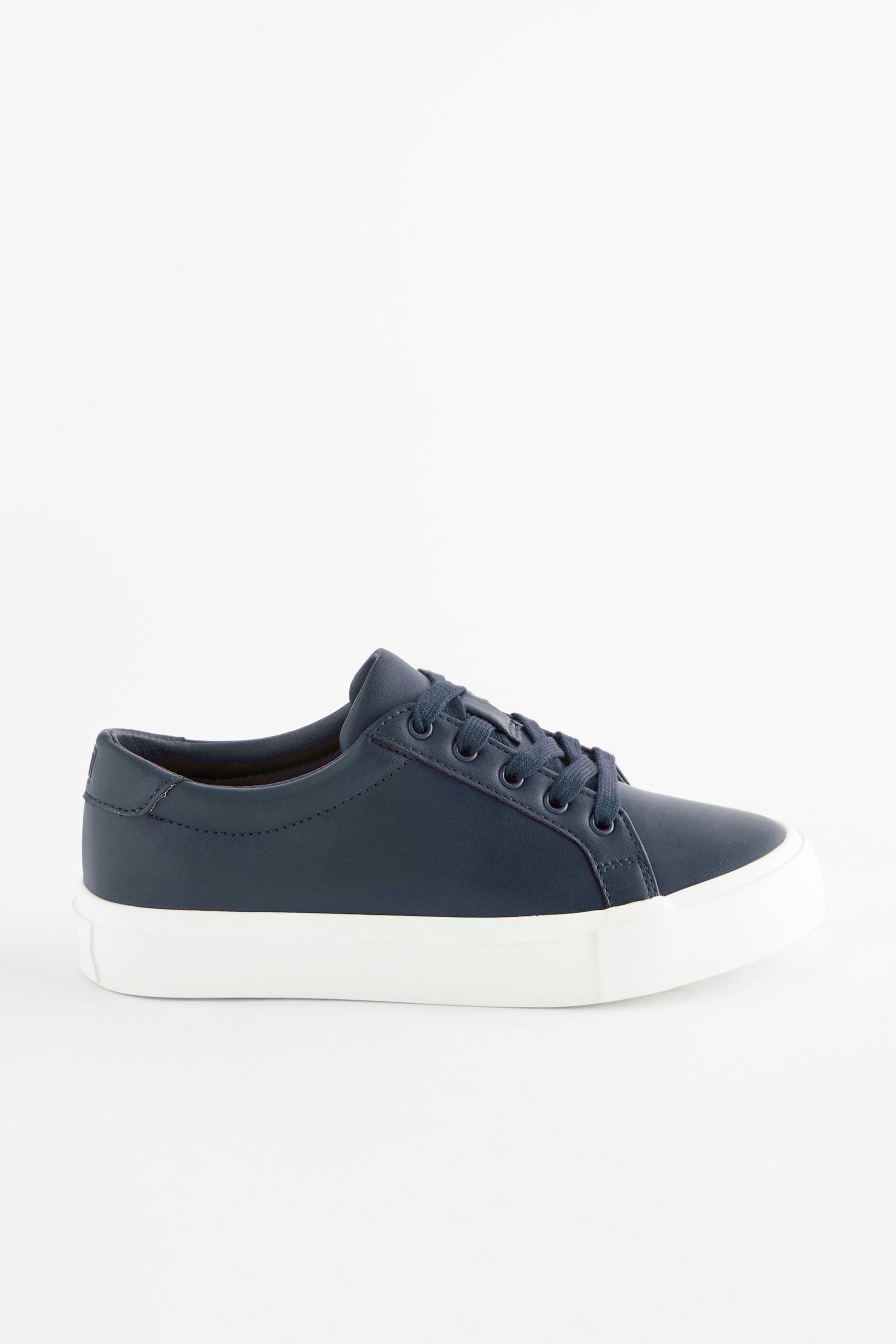 Navy Blue Lace-Up Shoes