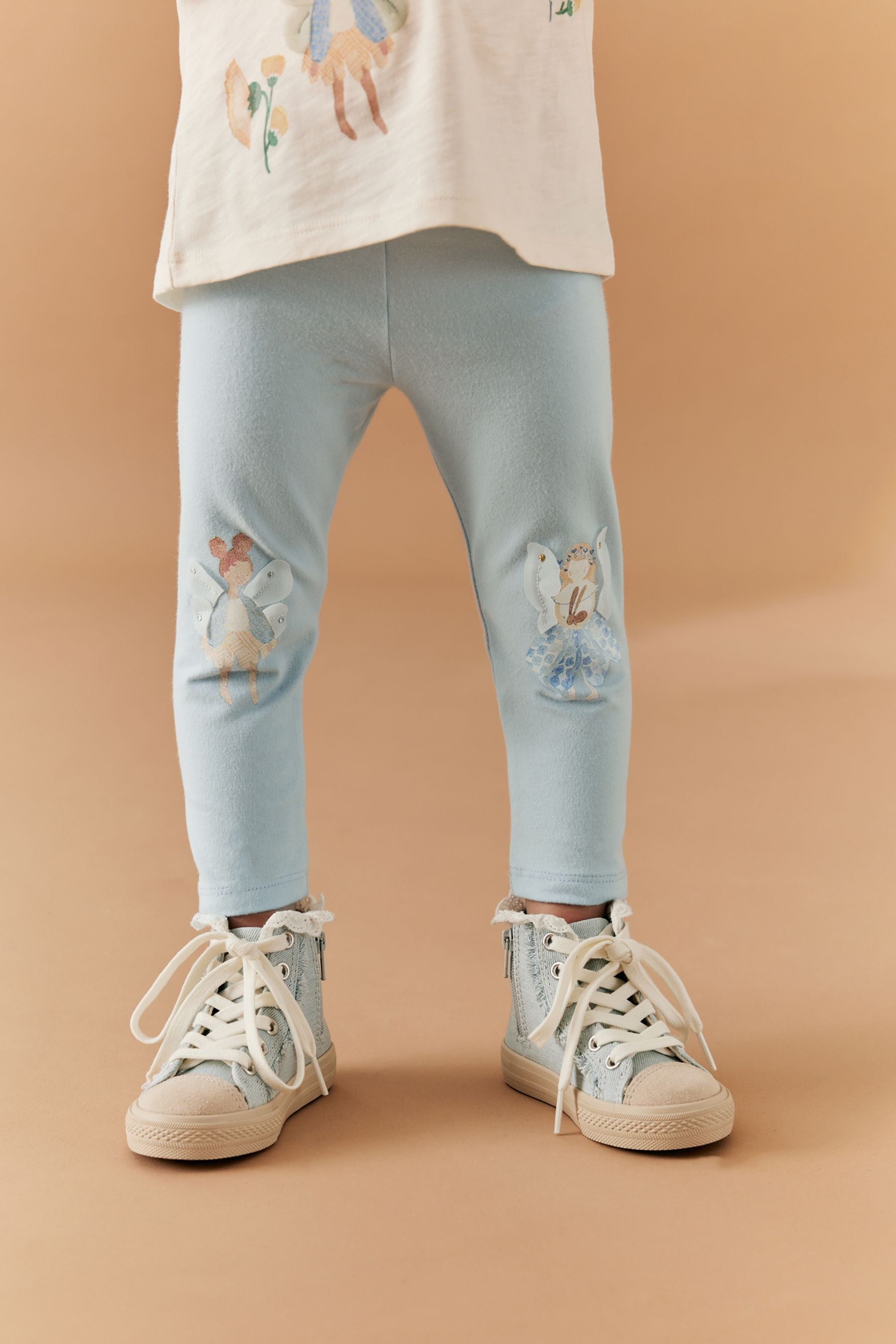 Blue Fairy Embroidered Leggings (3mths-7yrs)