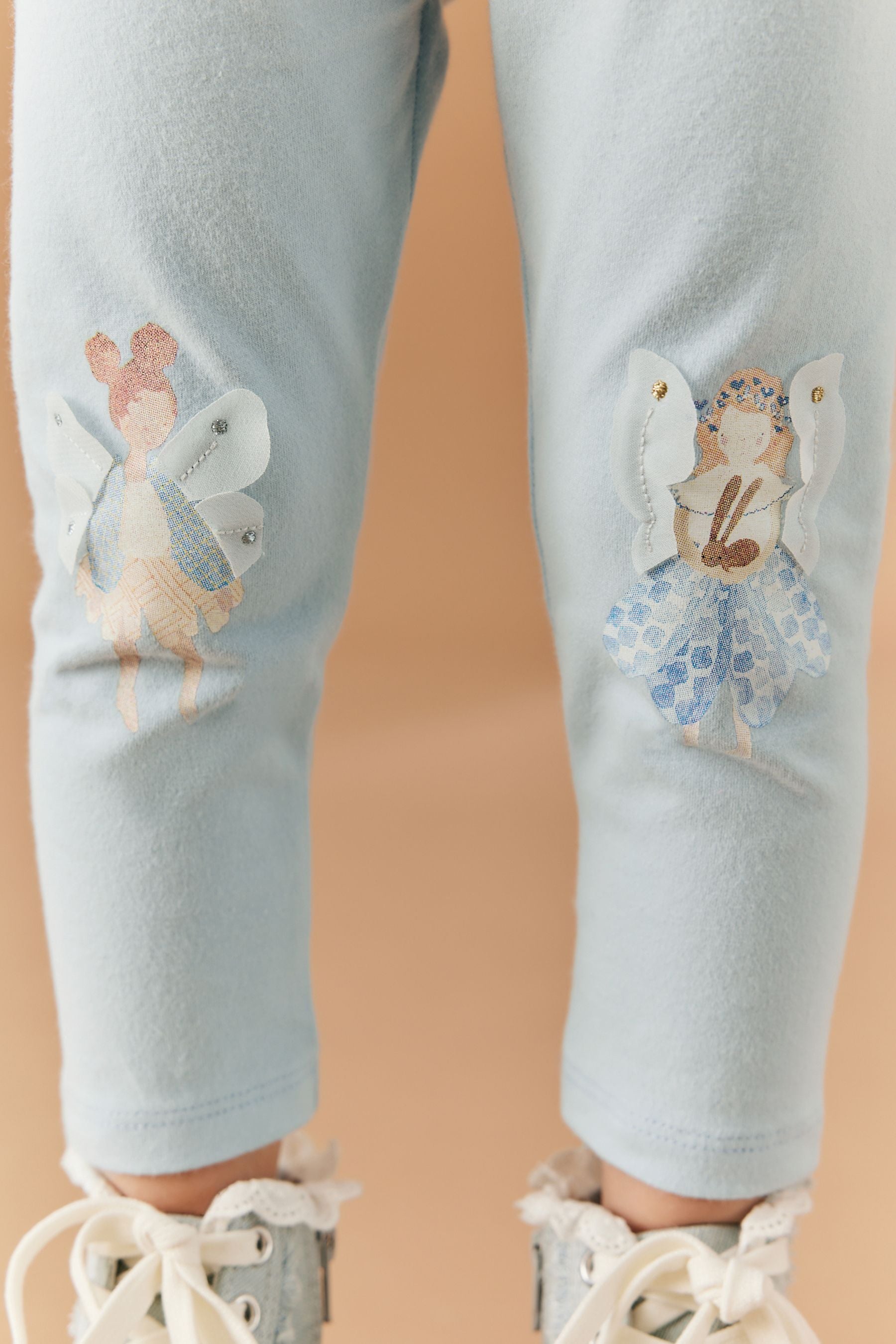 Blue Fairy Embroidered Leggings (3mths-7yrs)