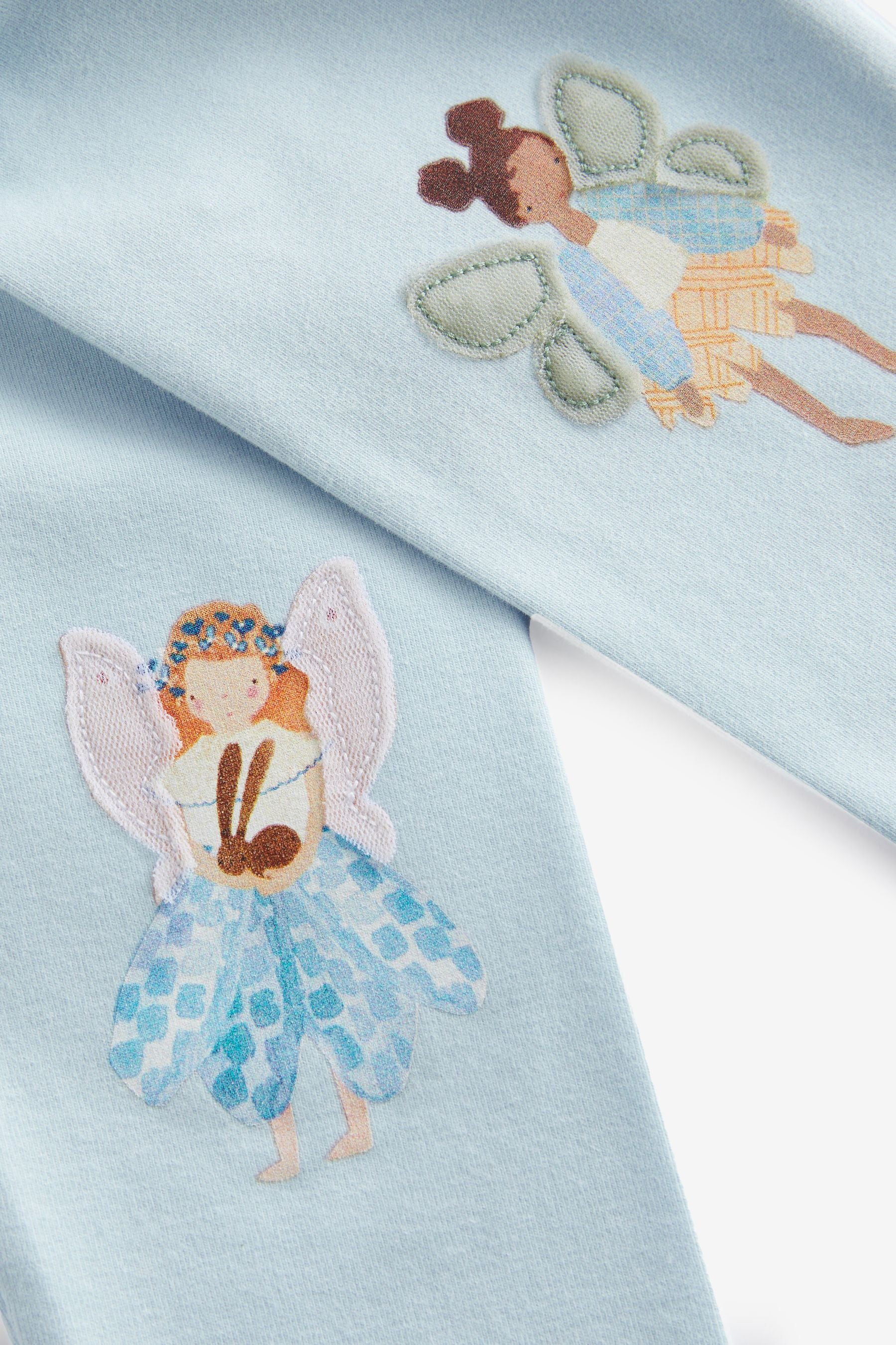 Blue Fairy Embroidered Leggings (3mths-7yrs)