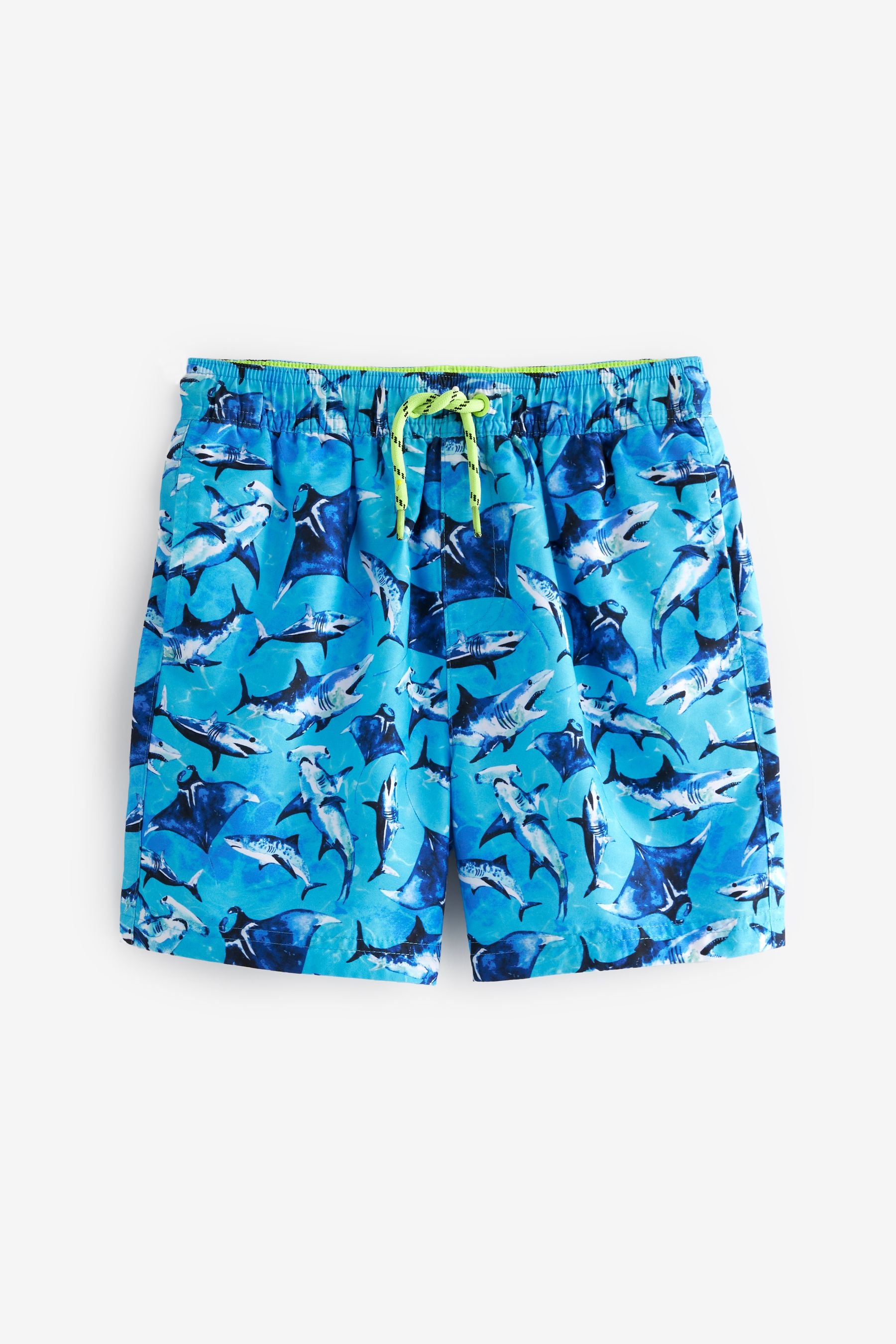 Blue Shark Printed Swim Shorts (3mths-16yrs)