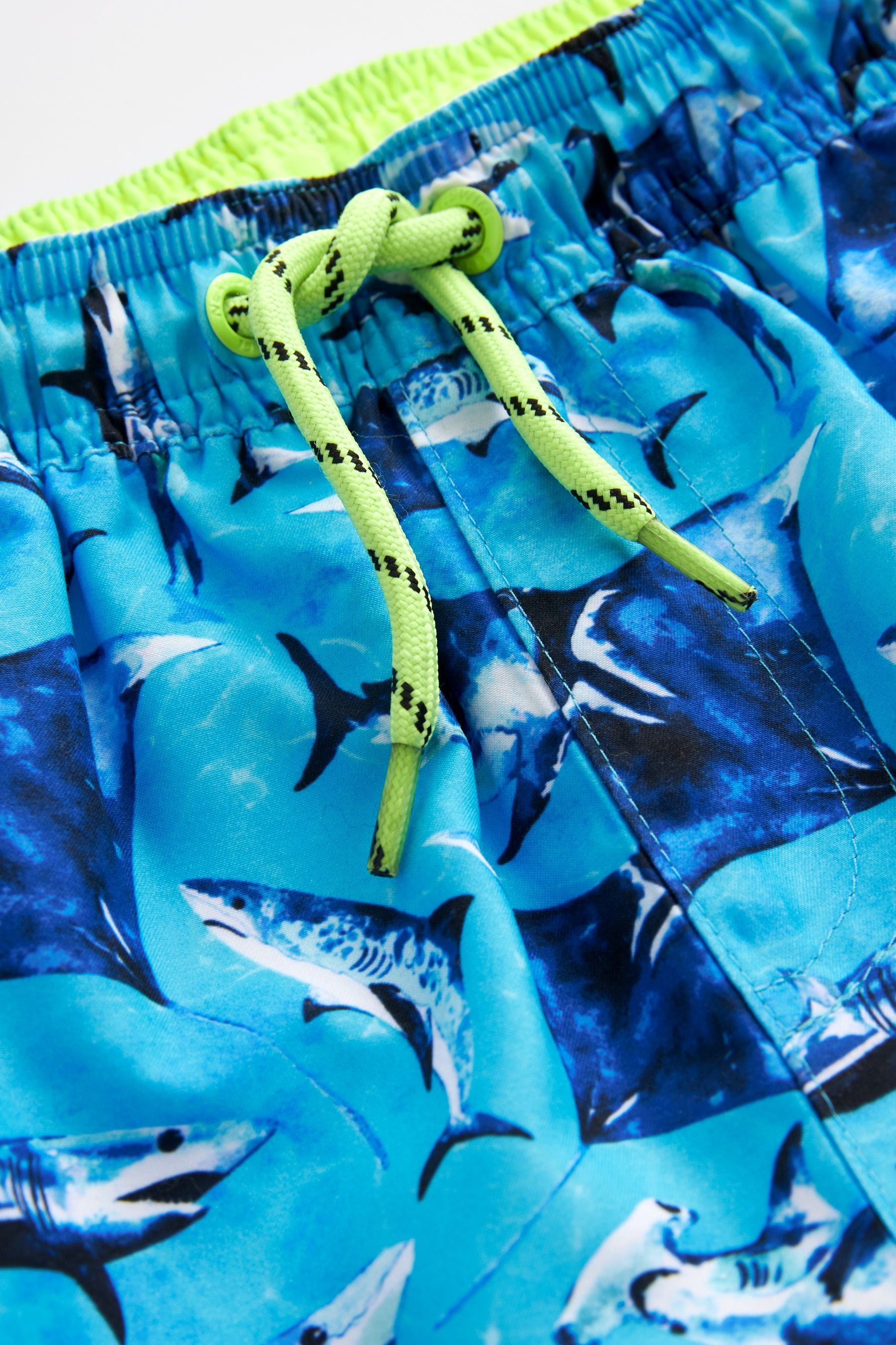 Blue Shark Printed Swim Shorts (3mths-16yrs)