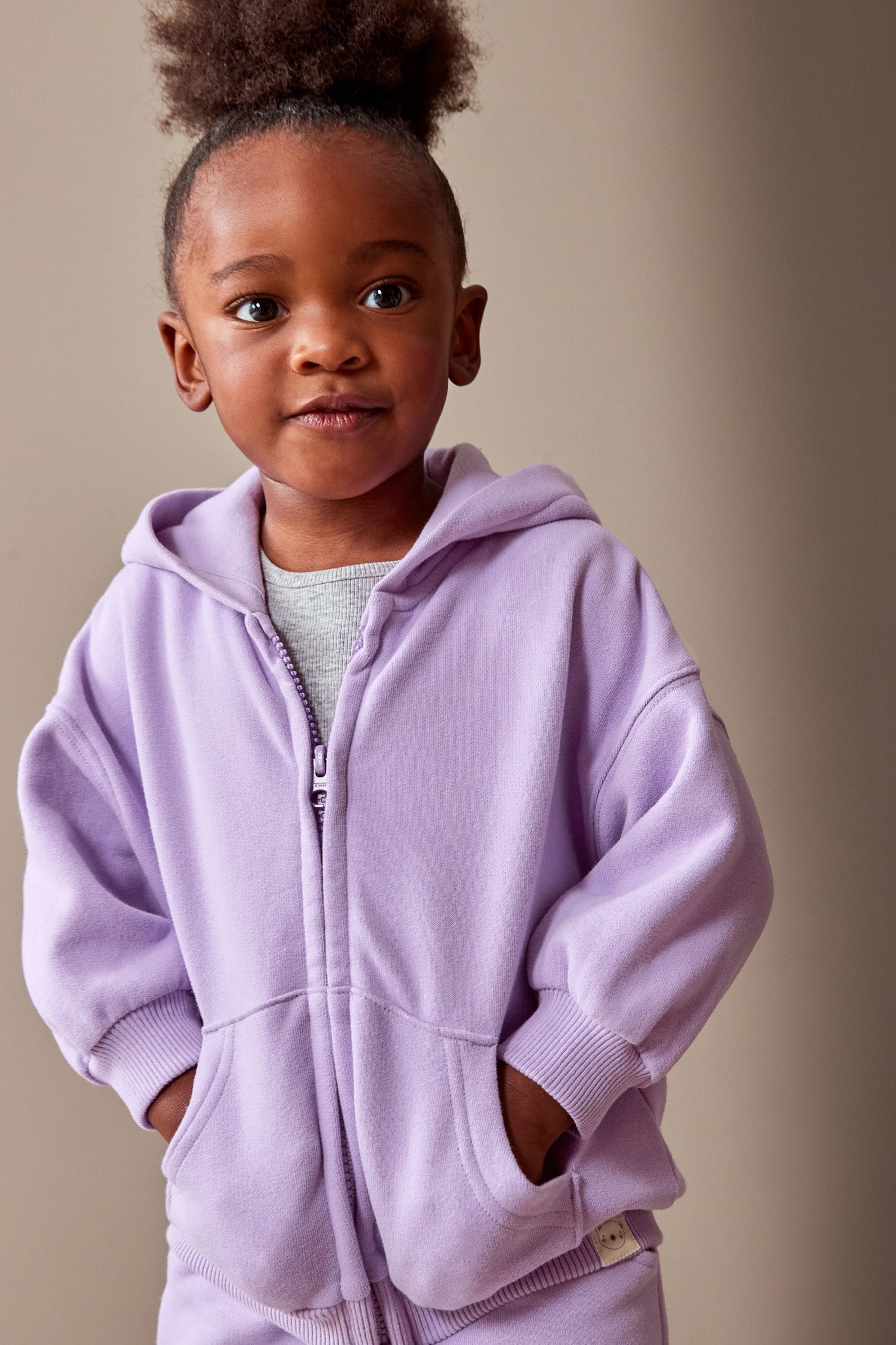 Lilac Purple Zip Through Hoodie (3mths-7yrs)