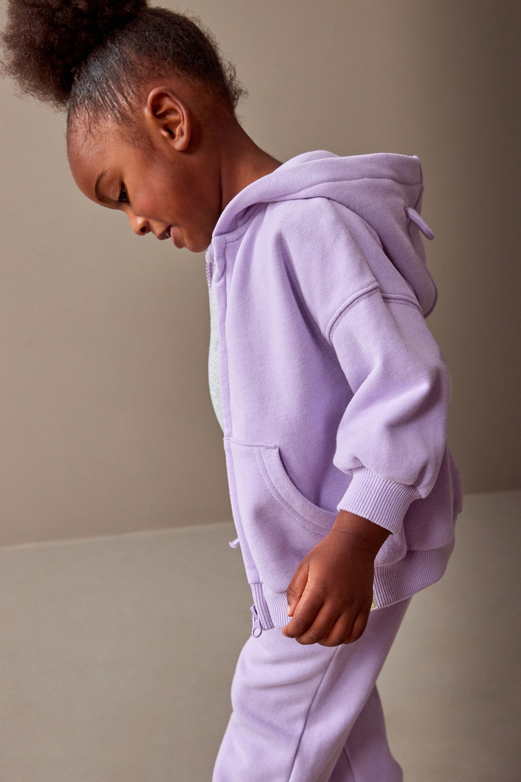 Lilac Purple Zip Through Hoodie (3mths-7yrs)