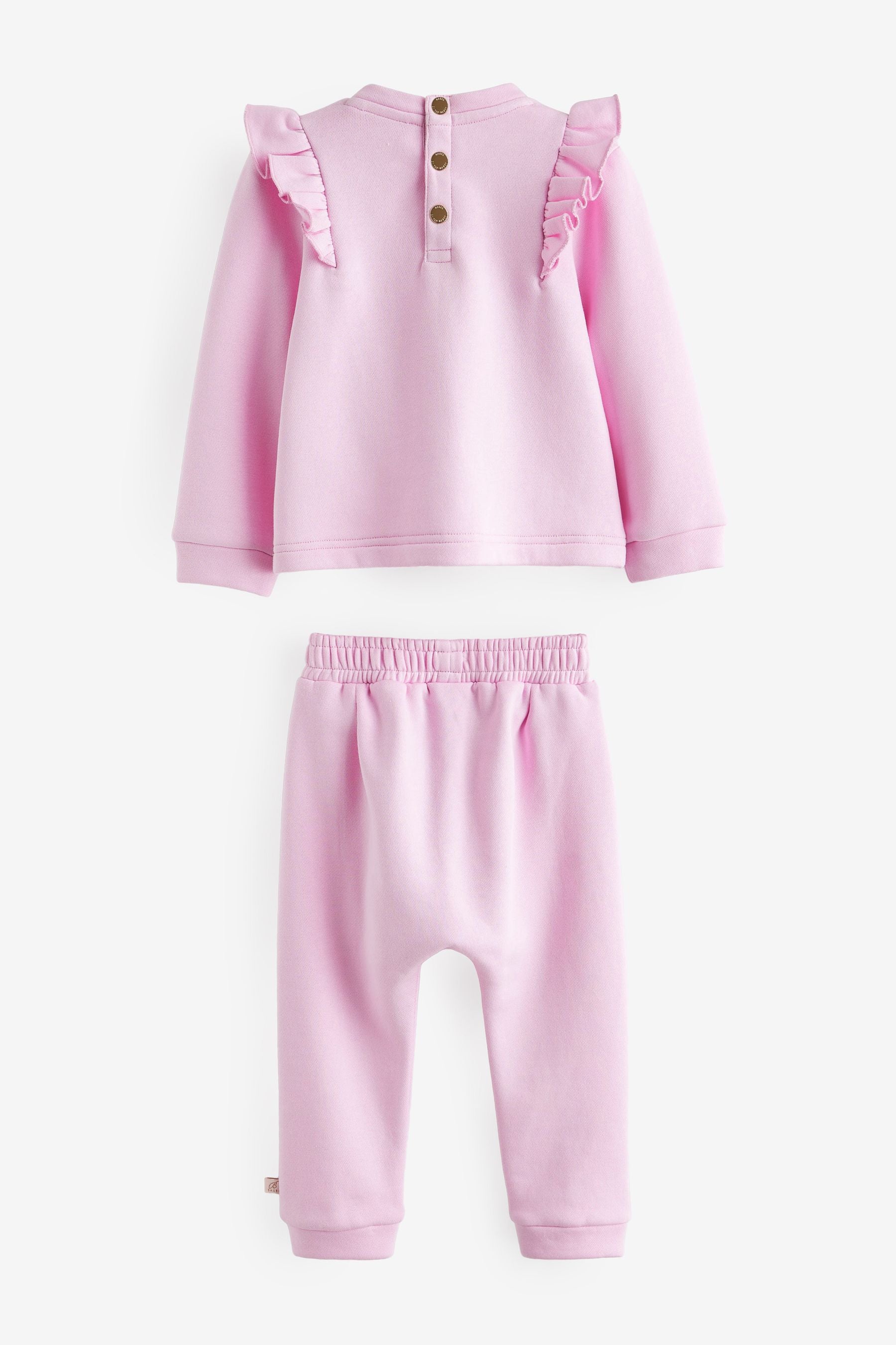 Baker by Ted Baker Pink Frill Sweater and Jogger Set