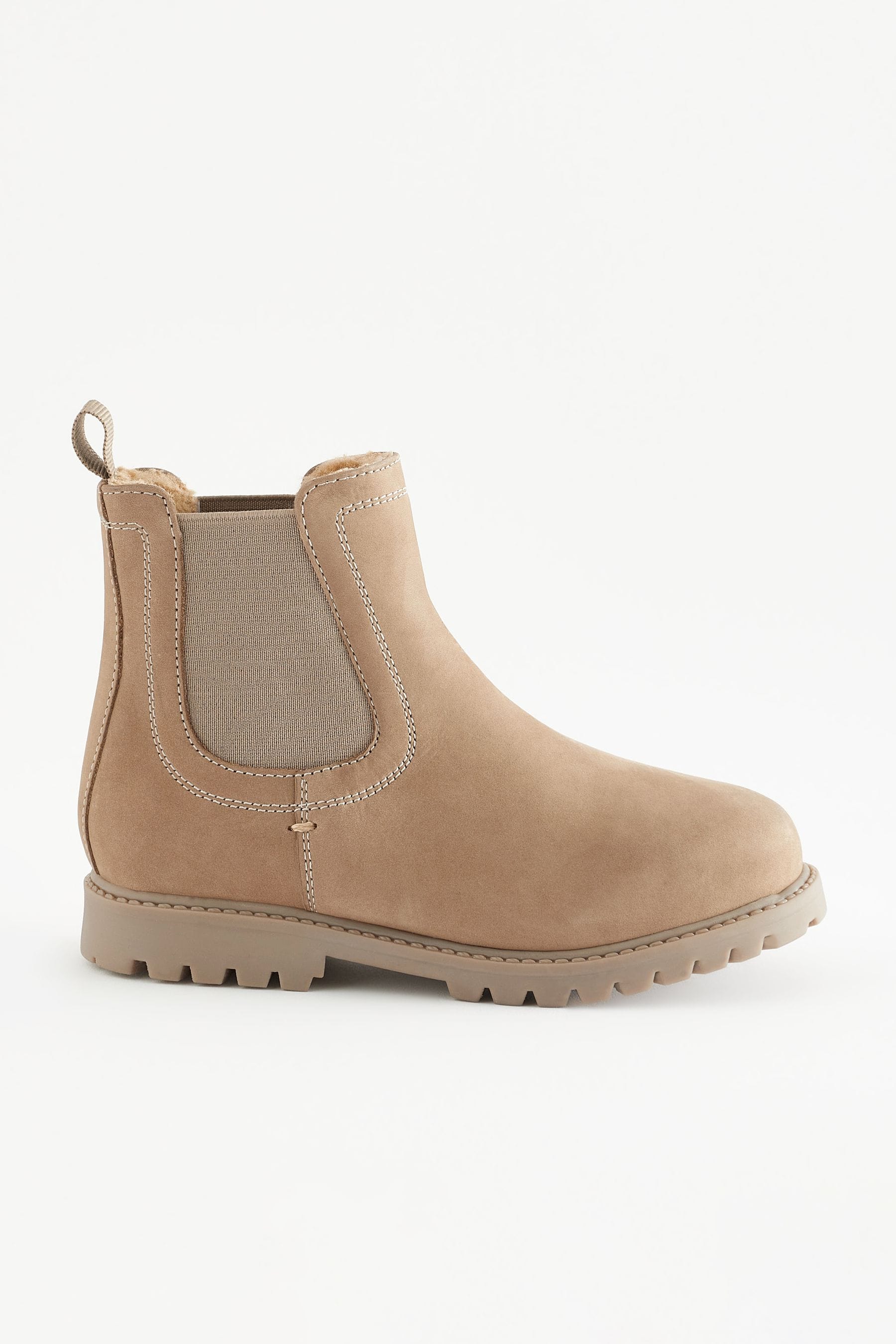 Stone Natural Standard Fit (F) Thinsulate™ Warm Lined Leather Chelsea Boots