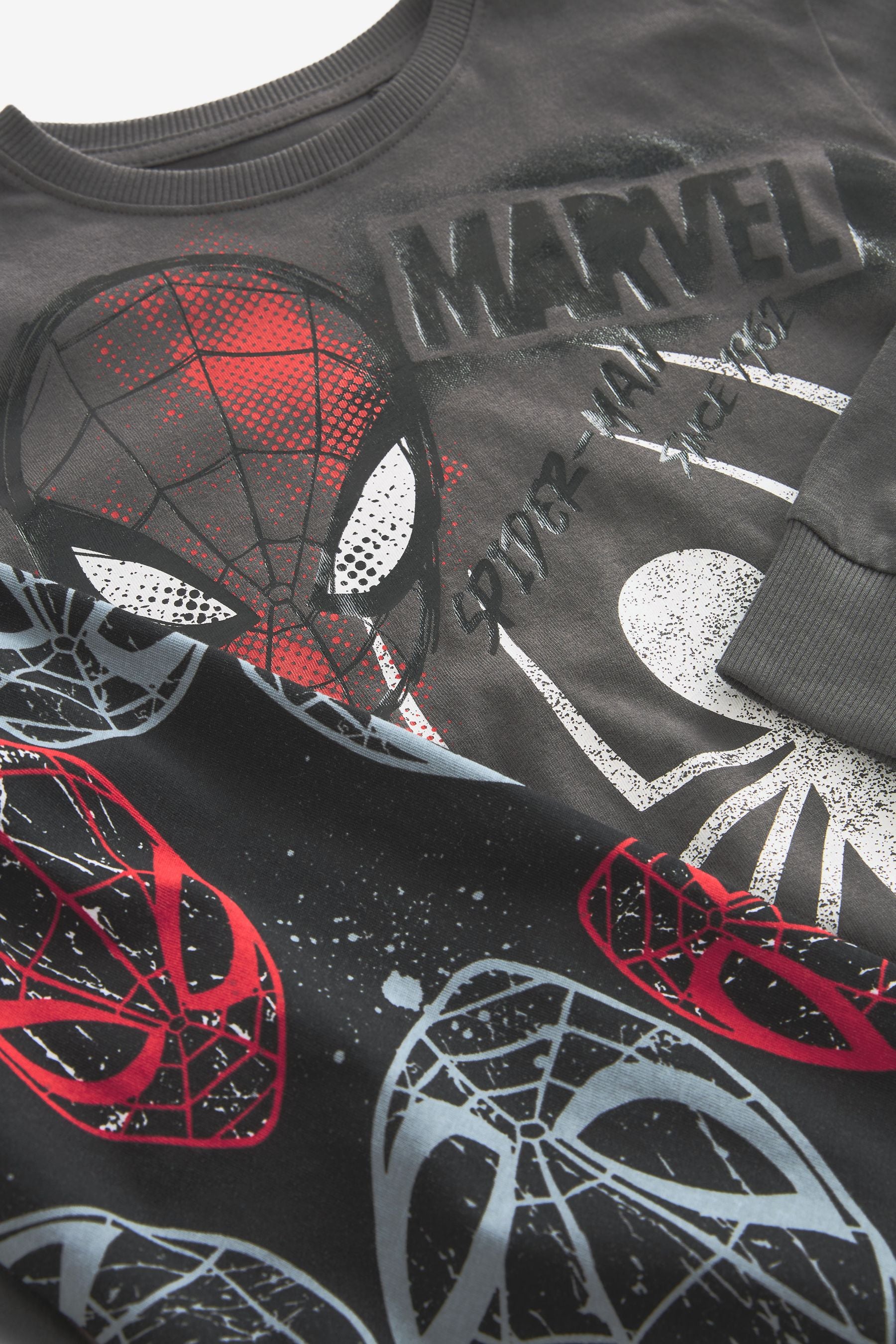 Grey Marvel Spider-Man Long Sleeve Pyjamas (3-16yrs)