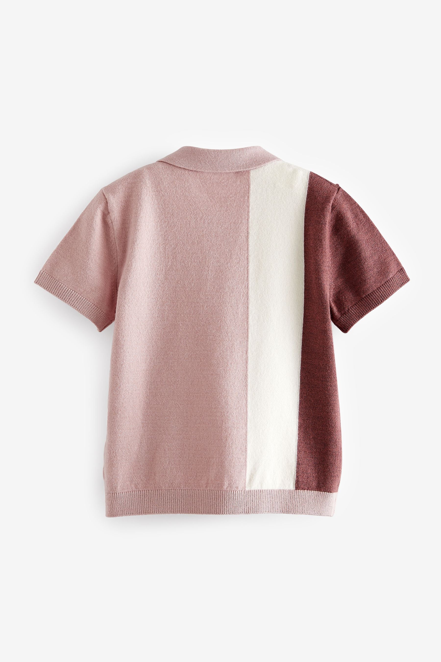 Pink Stripe Short Sleeved Polo Shirt (3mths-7yrs)