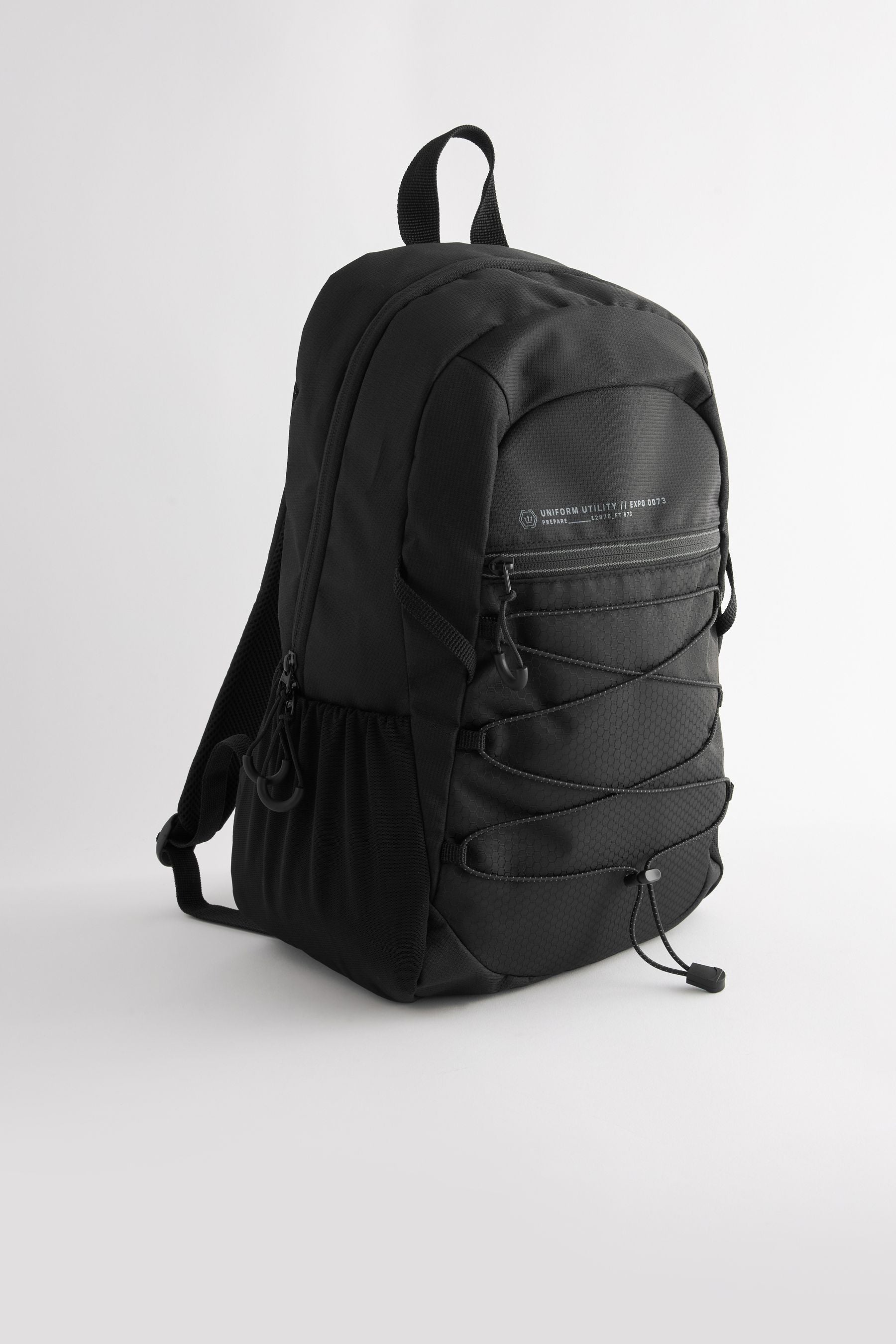 Black Bungee Cord Rucksack