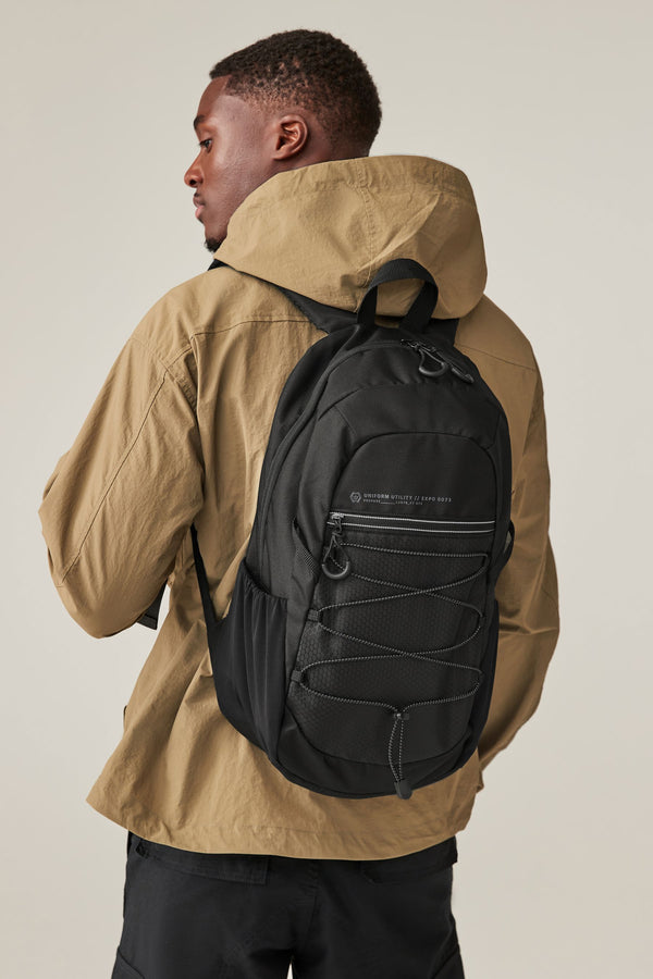 Black Bungee Cord Rucksack