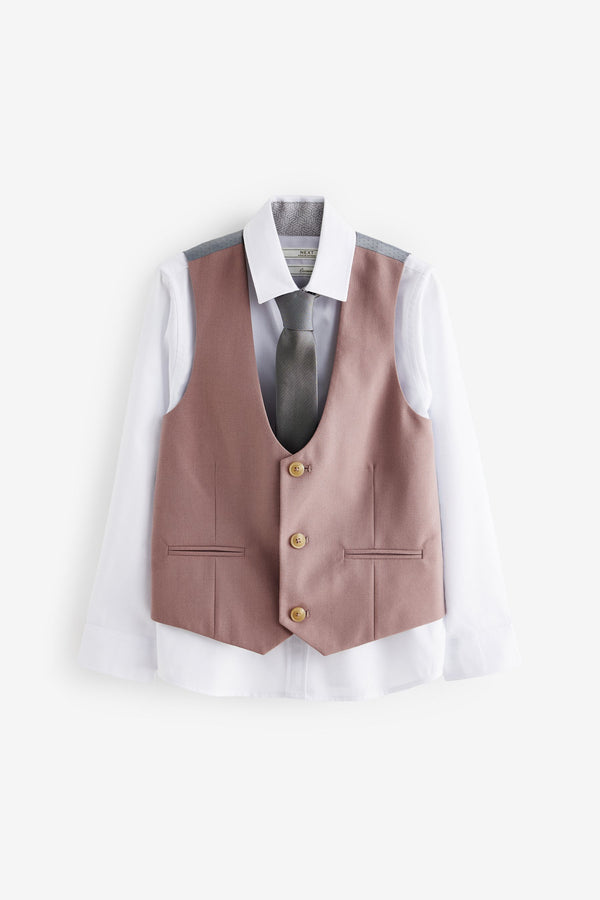 Pink Waistcoat Set (12mths-16yrs)