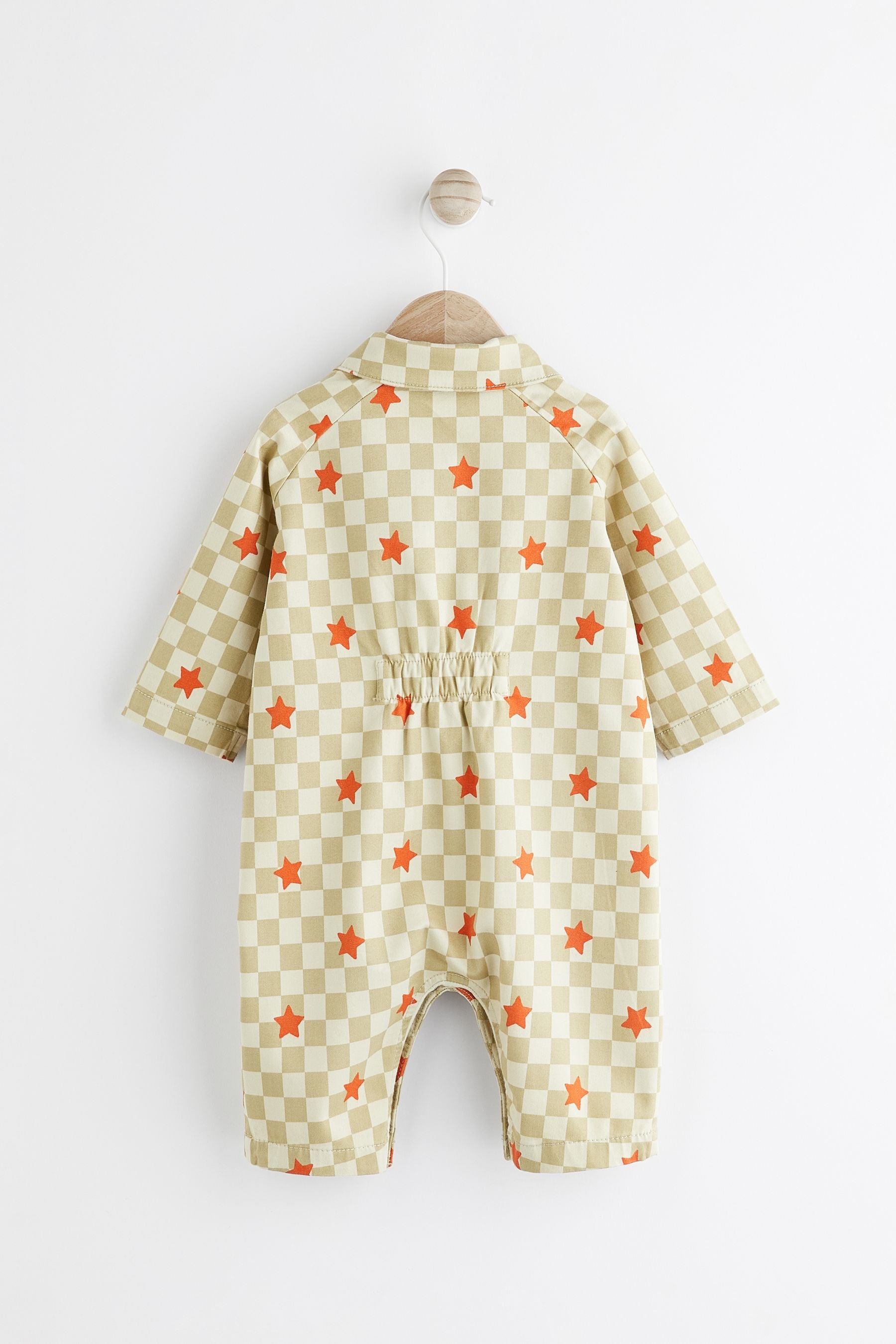 Green Checkerboard Baby Utility Romper (0mths-2yrs)