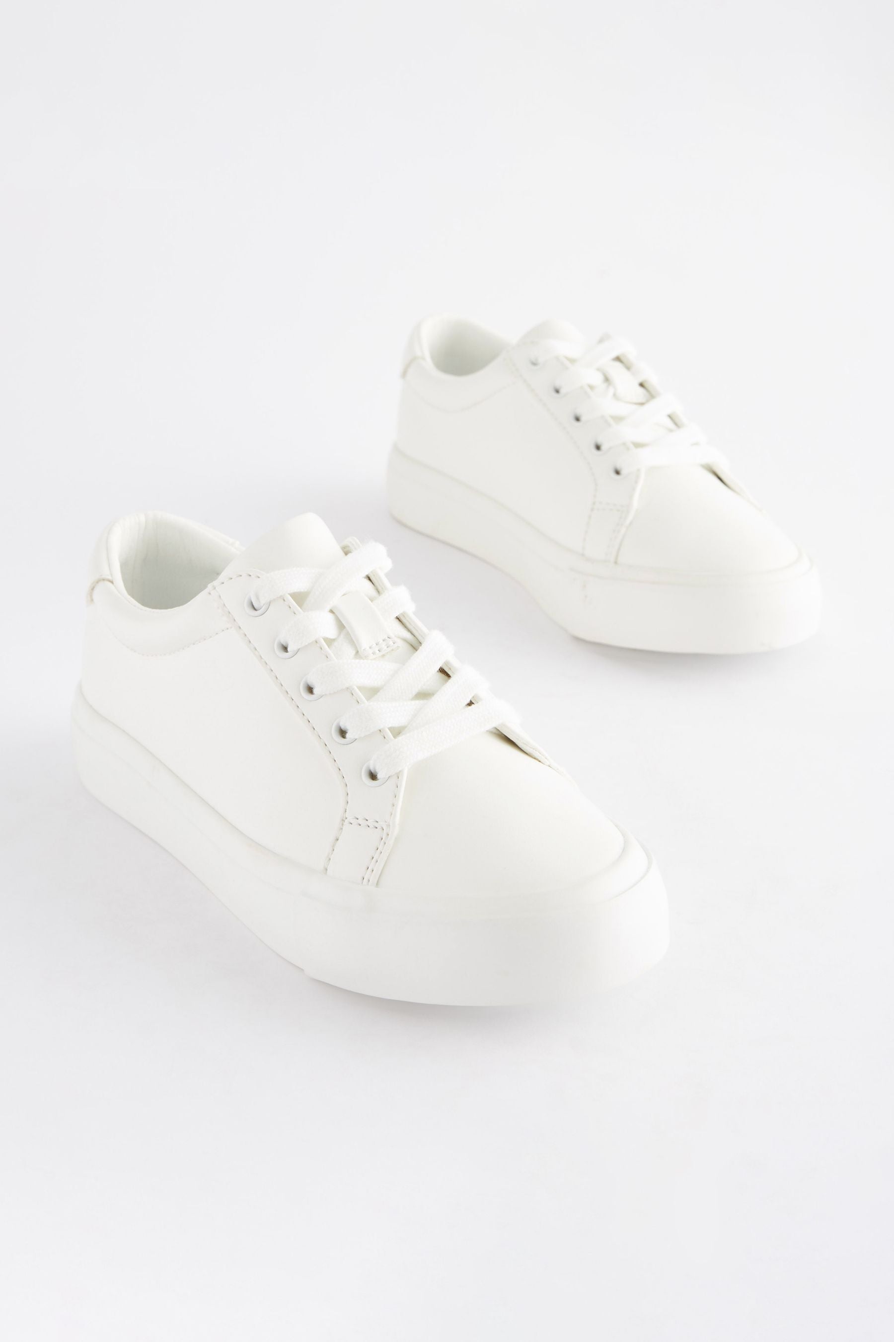 White Lace-Up Shoes