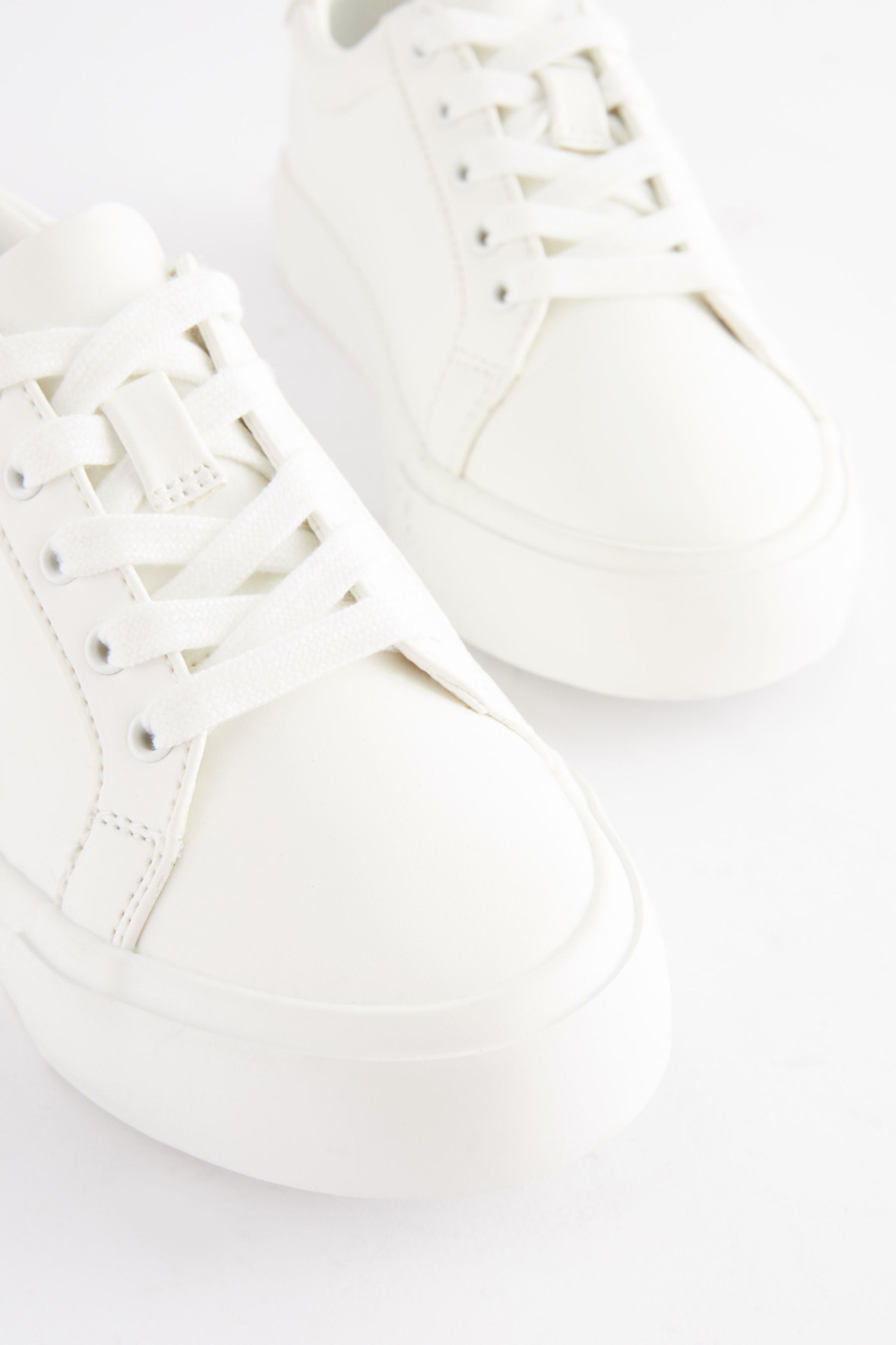 White Lace-Up Shoes