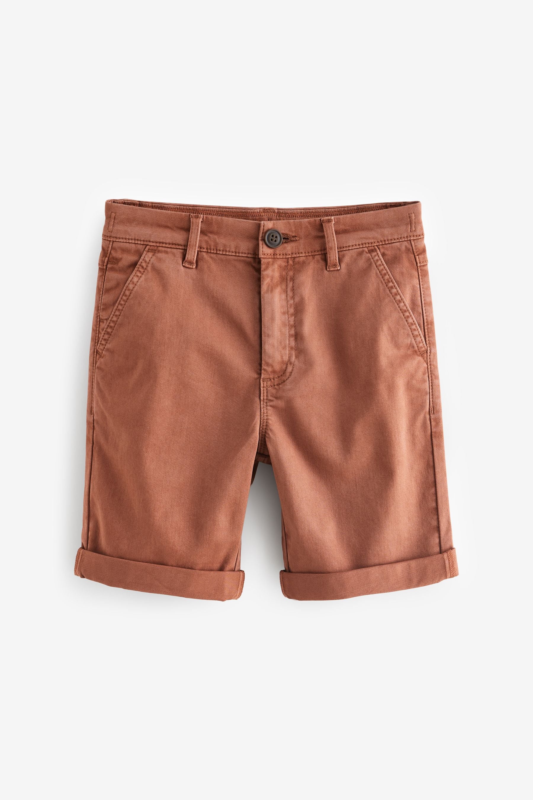 Rust Brown Washed Chinos Shorts (12mths-16yrs)