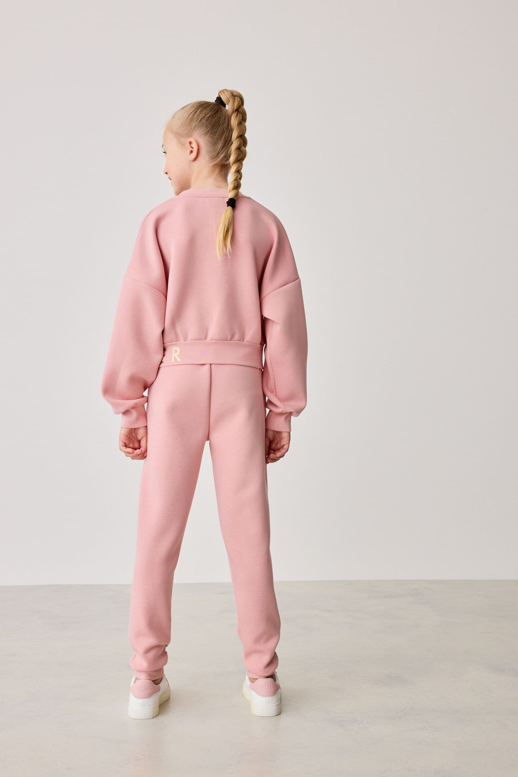 Baker by Ted Baker Pink Cropped Sweater and Jogger Set