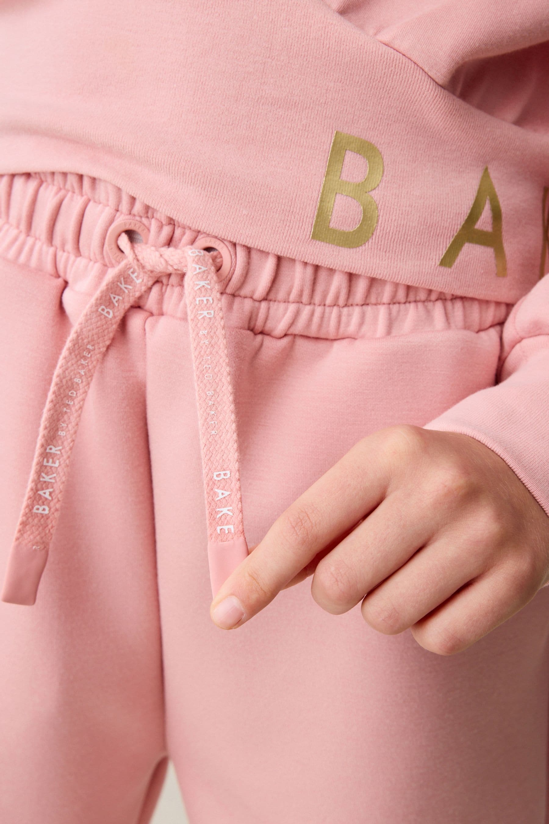 Baker by Ted Baker Pink Cropped Sweater and Jogger Set