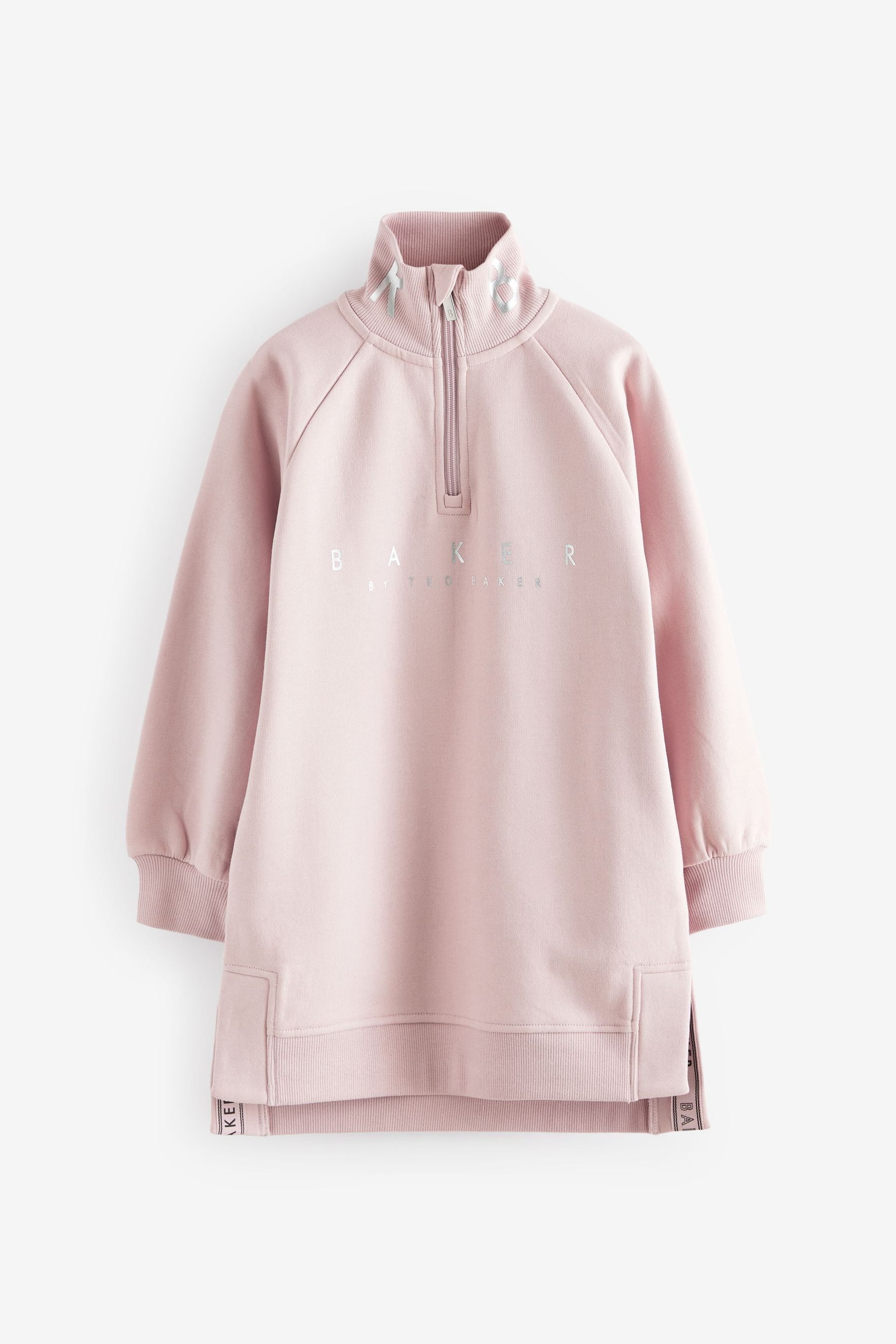 Baker by Ted Baker Pink Zip Neck Sweat Dress