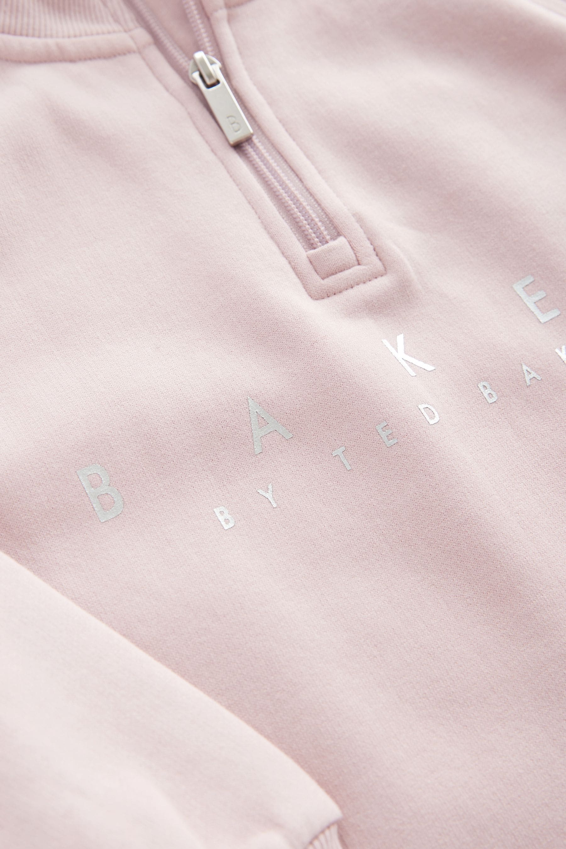 Baker by Ted Baker Pink Zip Neck Sweat Dress