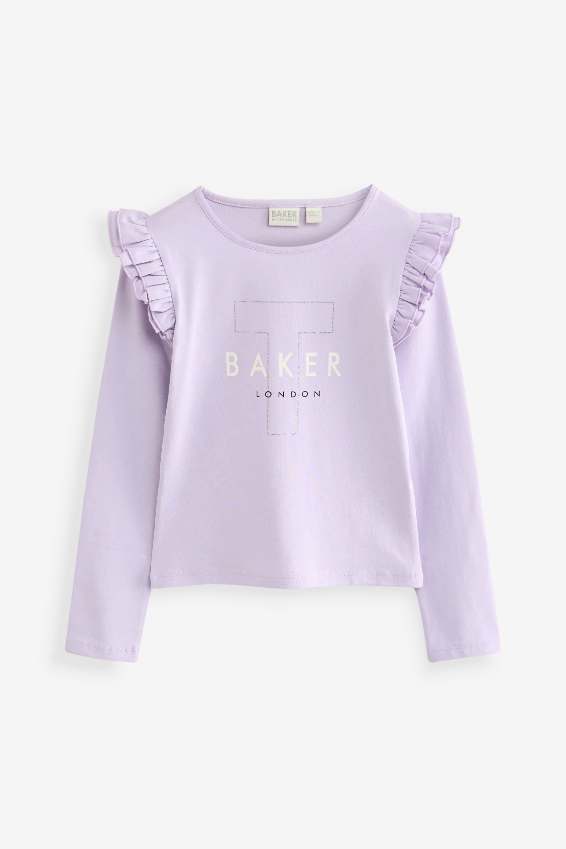 Baker by Ted Baker Multi Graphic Frill Long Sleeve T-Shirt 3 Pack