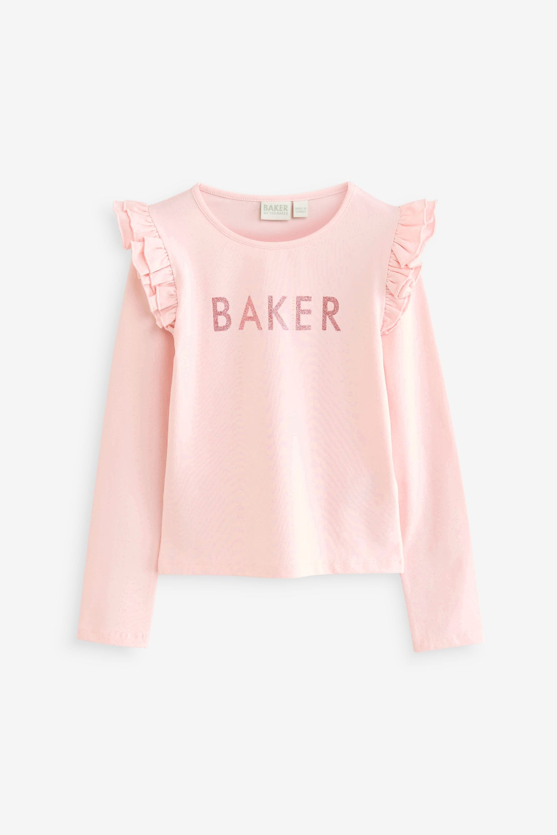 Baker by Ted Baker Multi Graphic Frill Long Sleeve T-Shirt 3 Pack