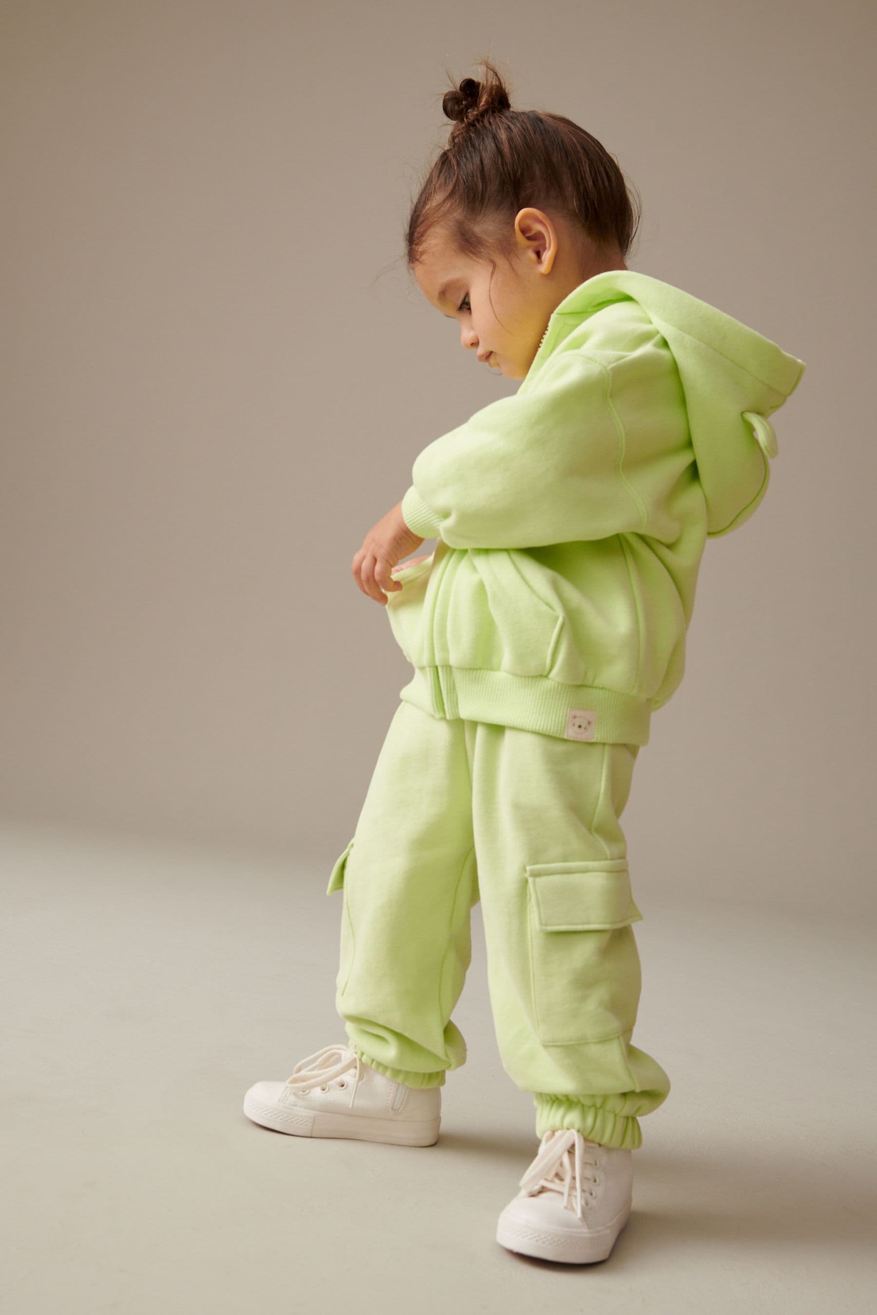 Lime Green Zip Through Hoodie (3mths-7yrs)