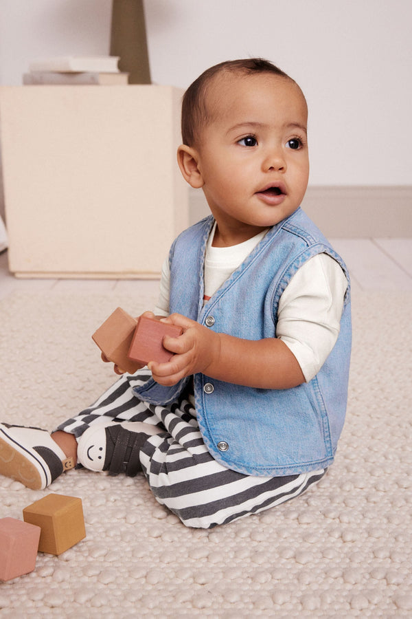 Denim Baby Top Gilet and Trousers Set (0mths-2yrs)