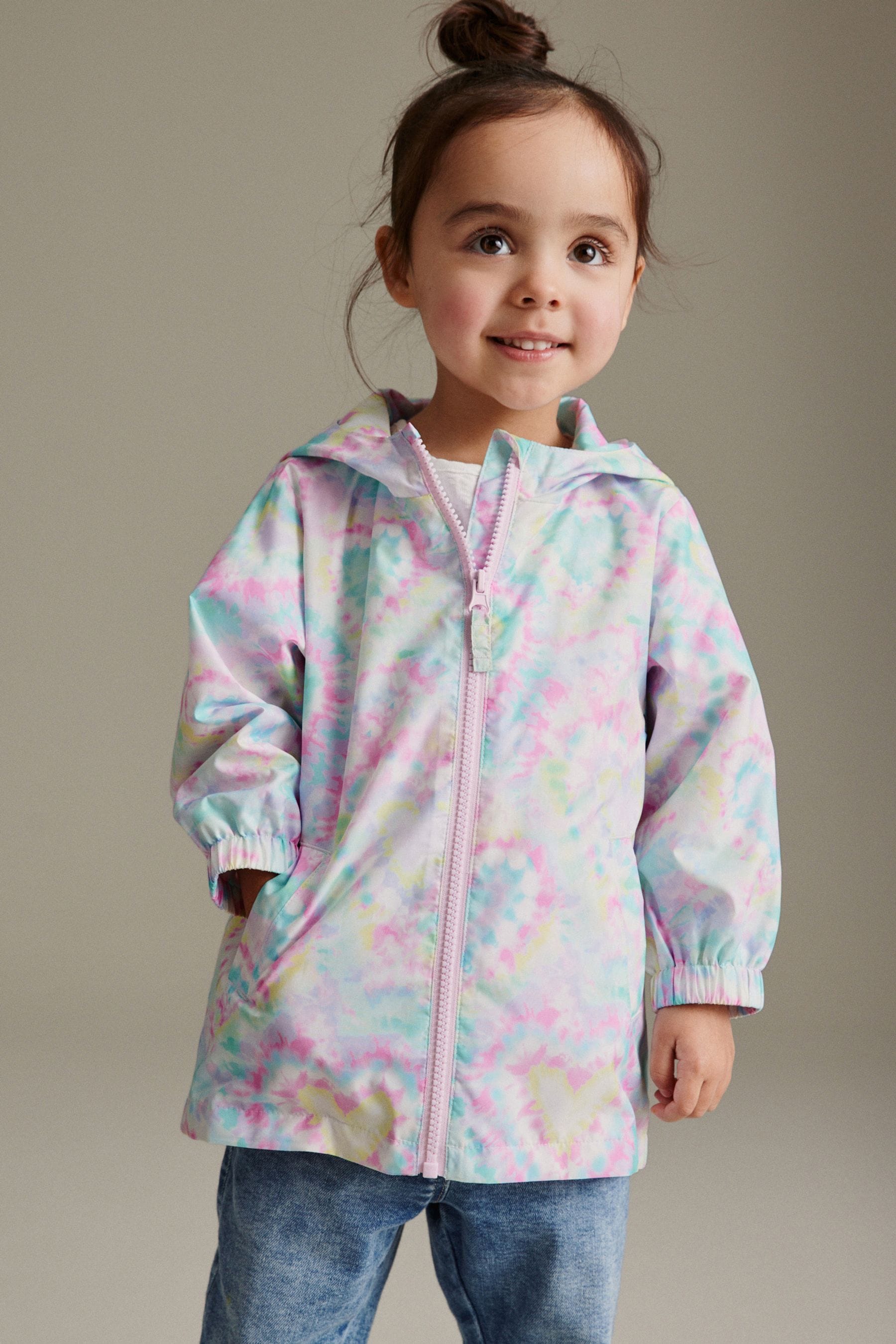 Pastel Heart Shower Resistant Printed Cagoule (3mths-7yrs)