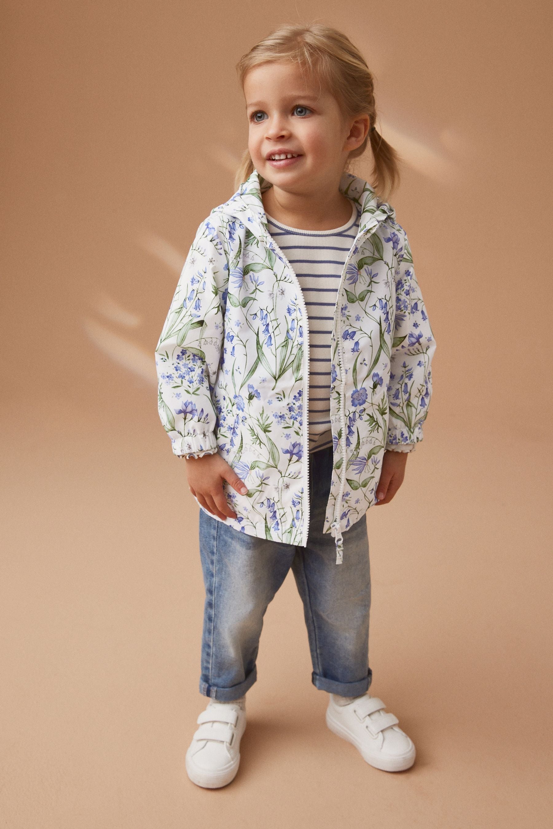 Blue Shower Resistant Printed Cagoule (3mths-7yrs)